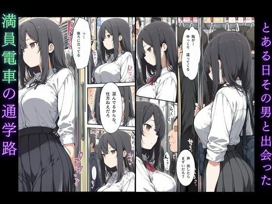 黒髪清楚女子校生が、朝の満員電車で太ももを執拗に撫で回されて痴●された話 - サンプル画像 3