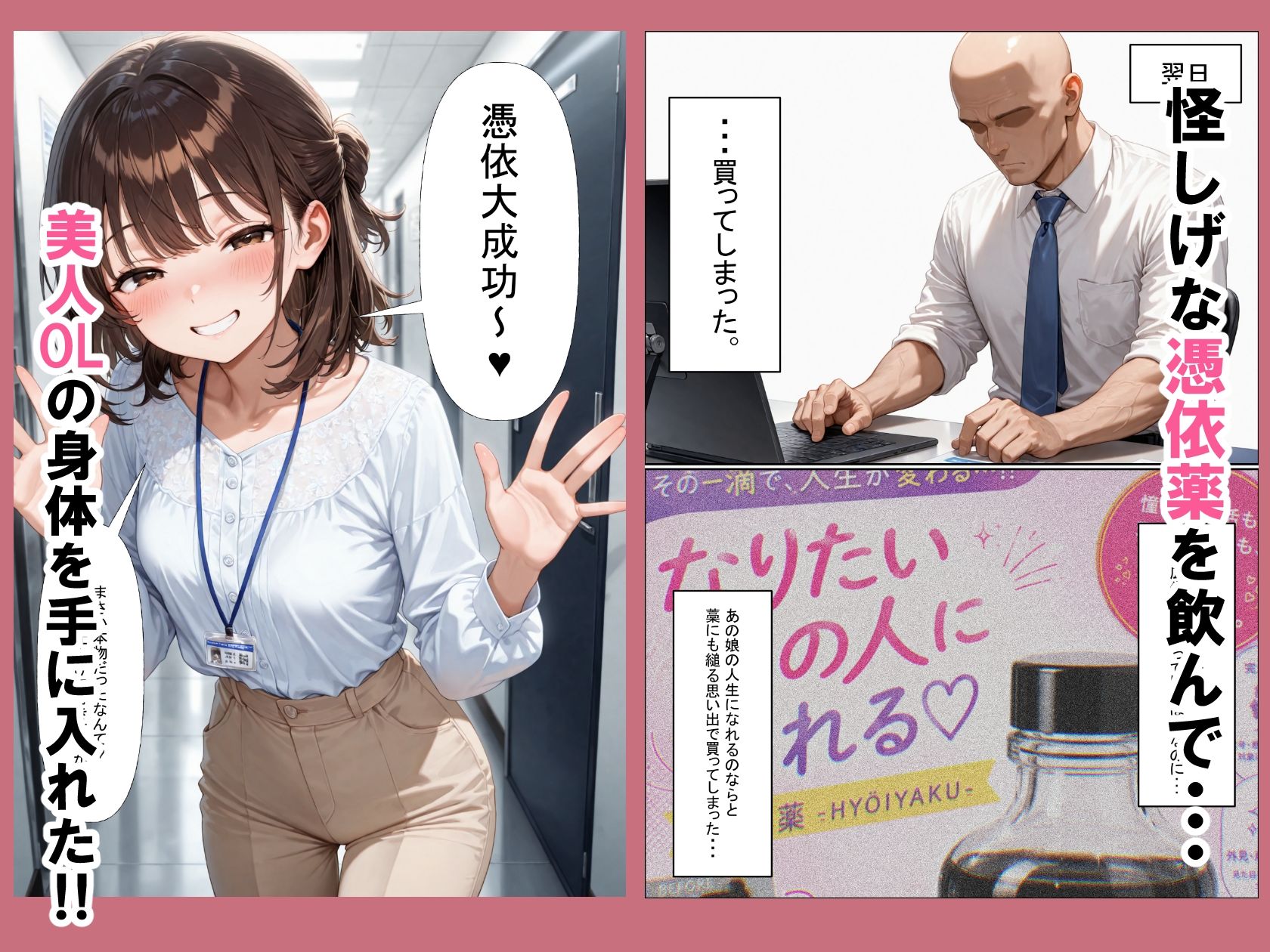人格射精IV〜ただの中年男が美人OLの人格排泄  人生乗っ取ってメスになる話〜 - サンプル画像 2