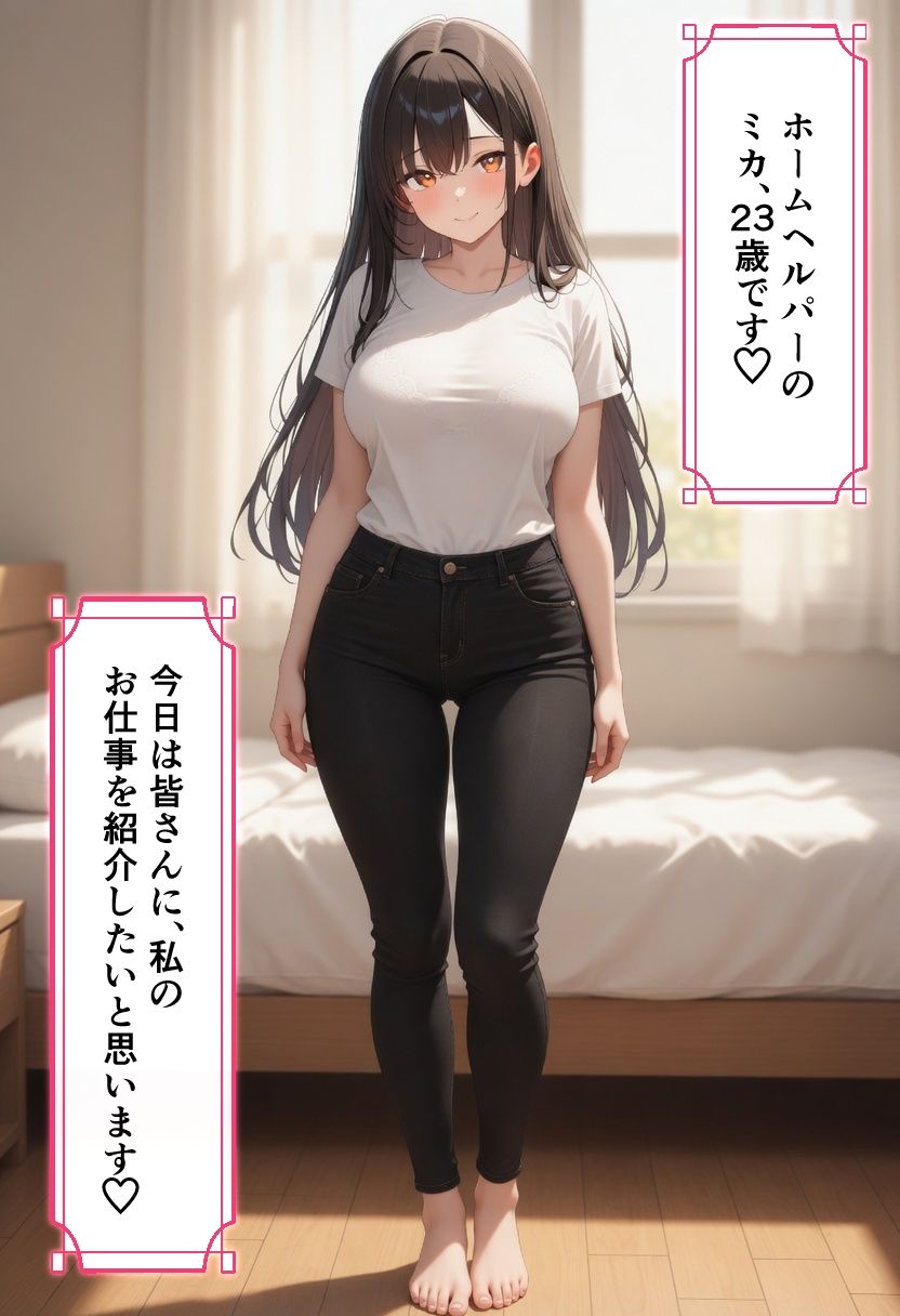 訪問介護の報酬は種付け！？爆乳ホームヘルパーのおしごと - サンプル画像 1