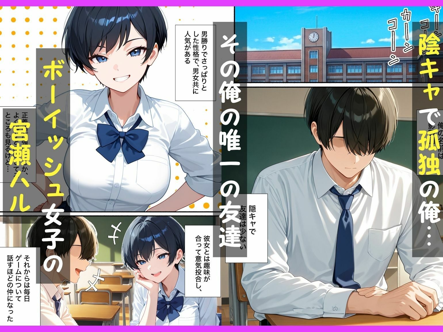 無自覚なボーイッシュ同級生が誘惑してくるから告白してイチャラブエッチした話 - サンプル画像 1