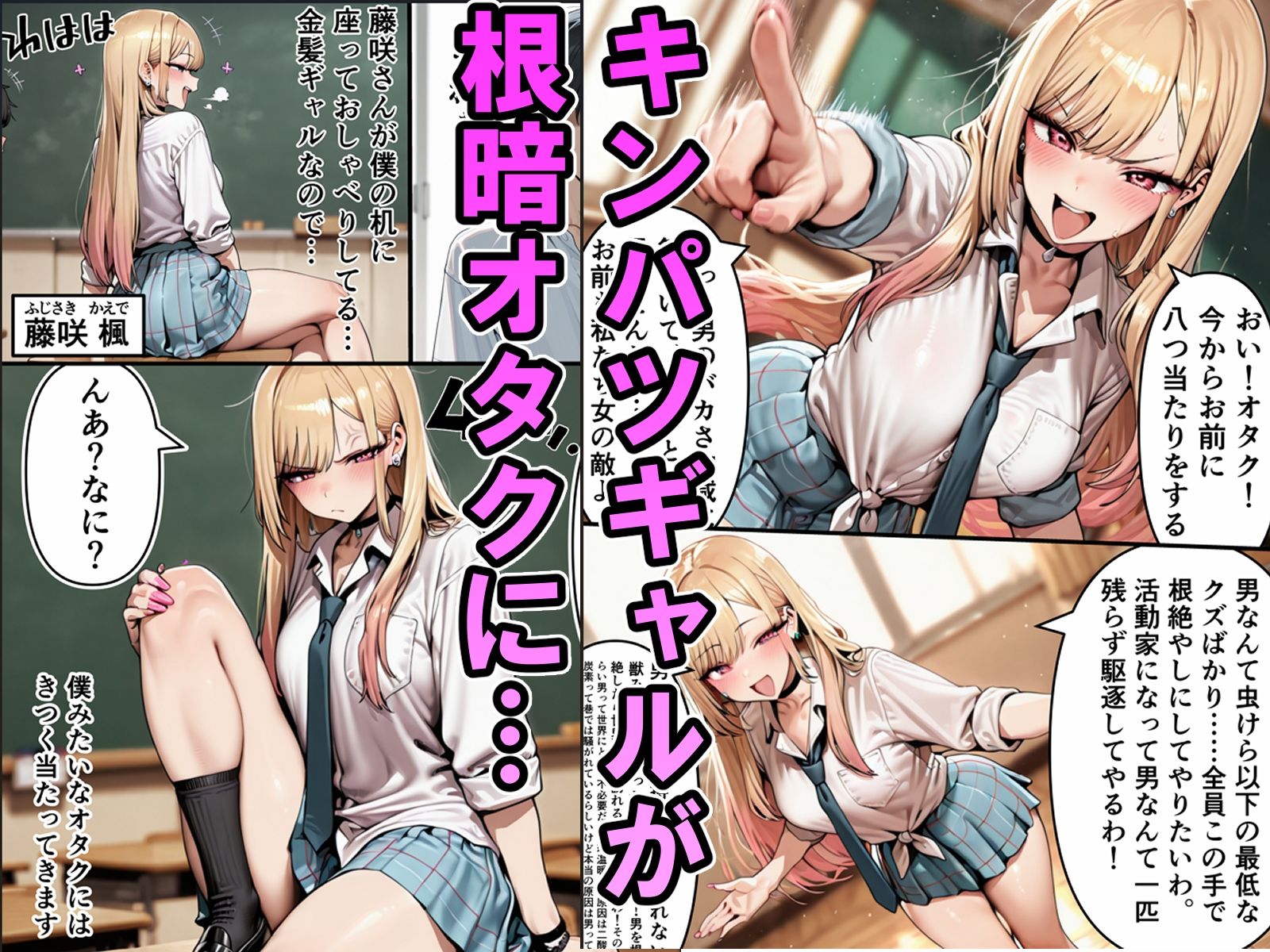 金髪ギャルの逆レ●プ堕ち！根暗オタクのバカデカチンポに子宮メロメロ〜強●オナニーからコスプレ生ハメ孕ませまで〜 - サンプル画像 2