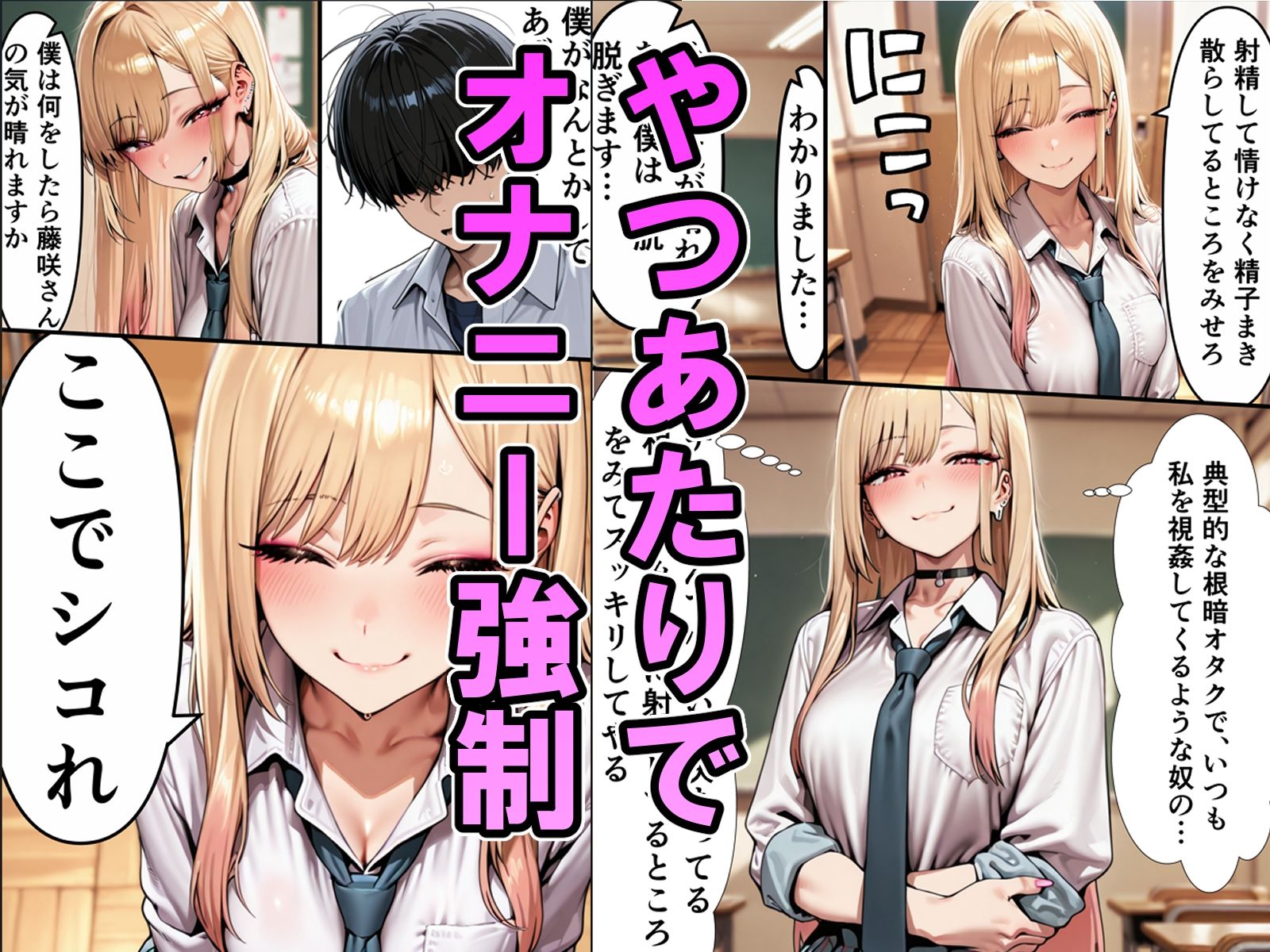 金髪ギャルの逆レ●プ堕ち！根暗オタクのバカデカチンポに子宮メロメロ〜強●オナニーからコスプレ生ハメ孕ませまで〜 - サンプル画像 3