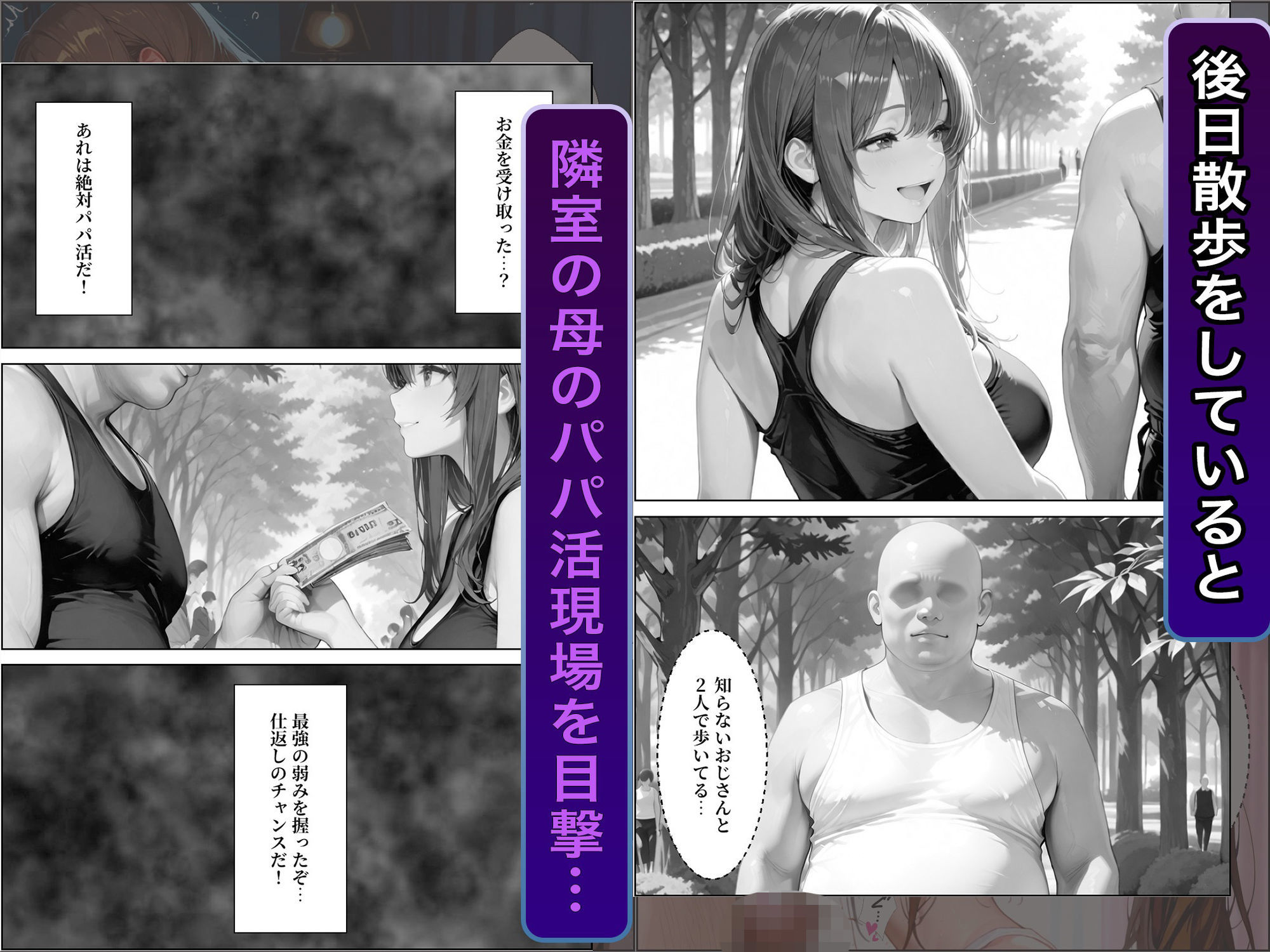 隣室に越してきた奇妙な母娘をデカチンで犯しまくった話 - サンプル画像 6