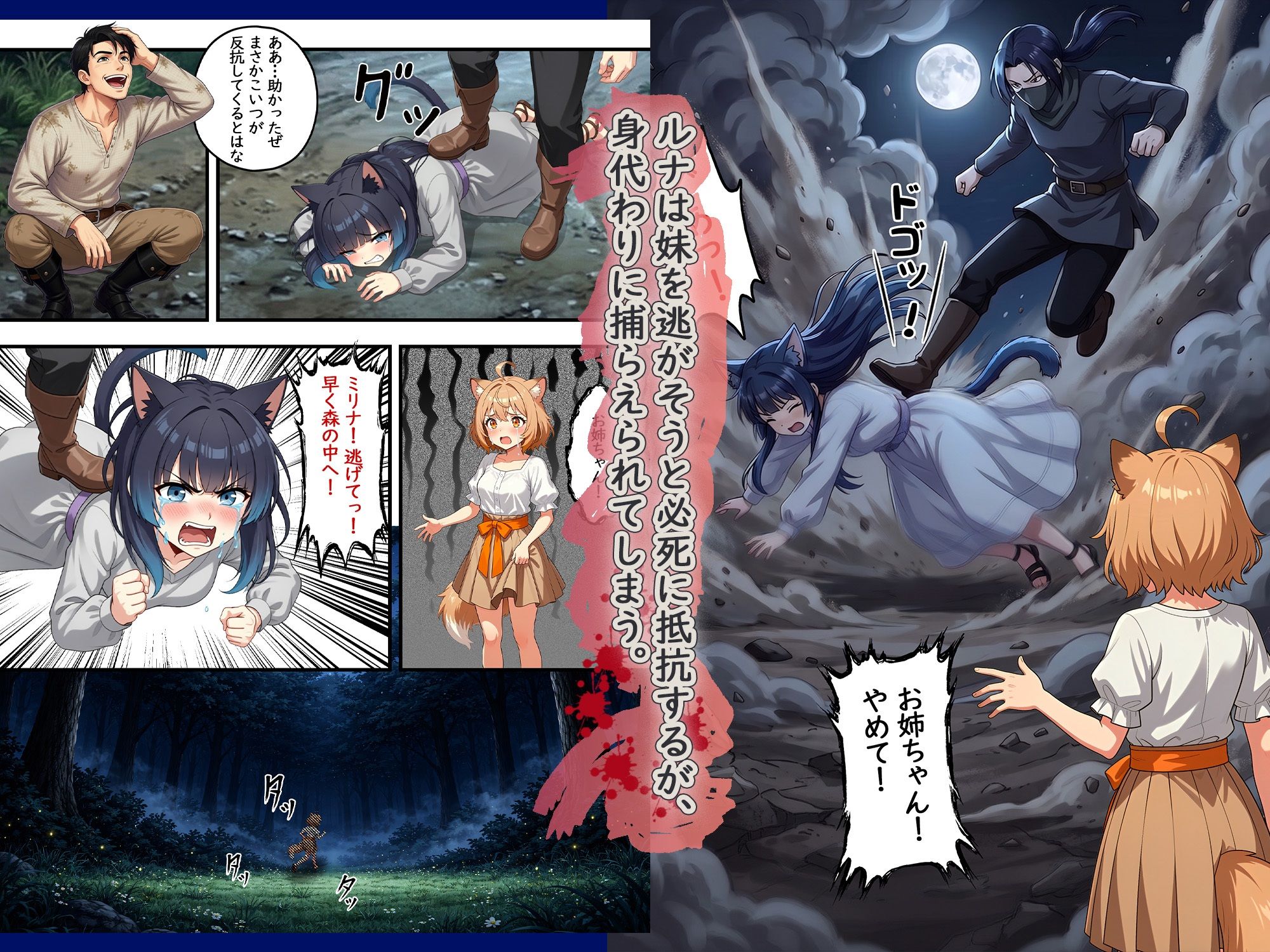 異世界奴●猫耳っ娘姉妹の救済 〜私も性奴●だけど、お姉ちゃんだけは救い出してみせる。〜 - サンプル画像 3
