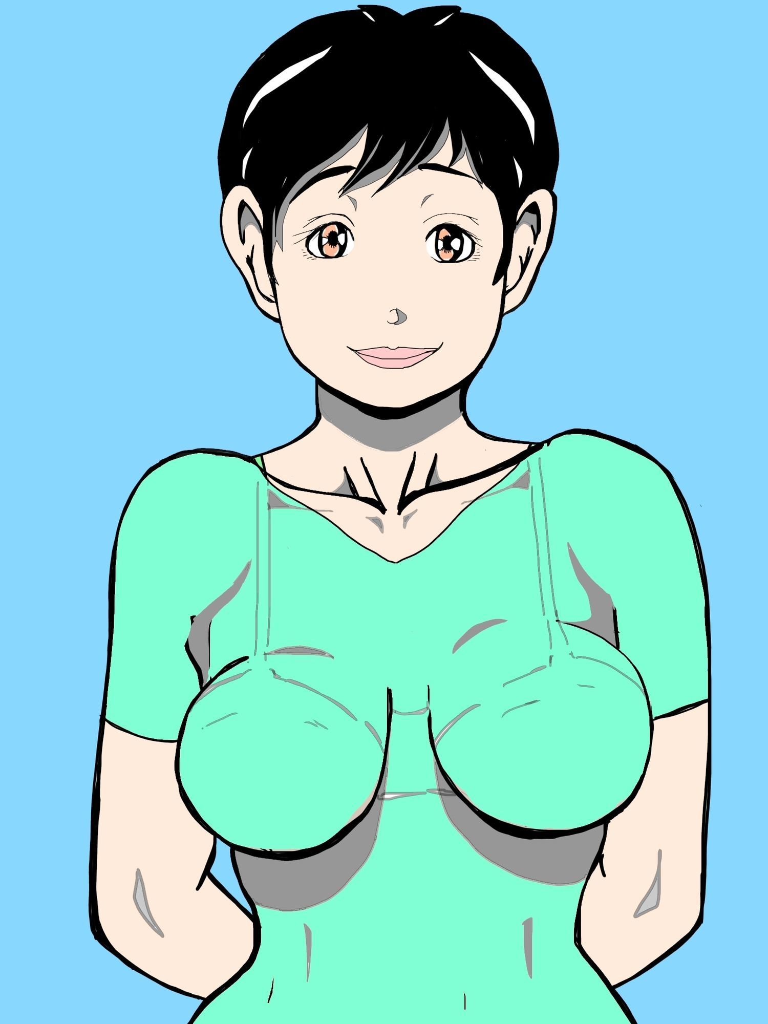 人妻近所の男たちと - サンプル画像 1