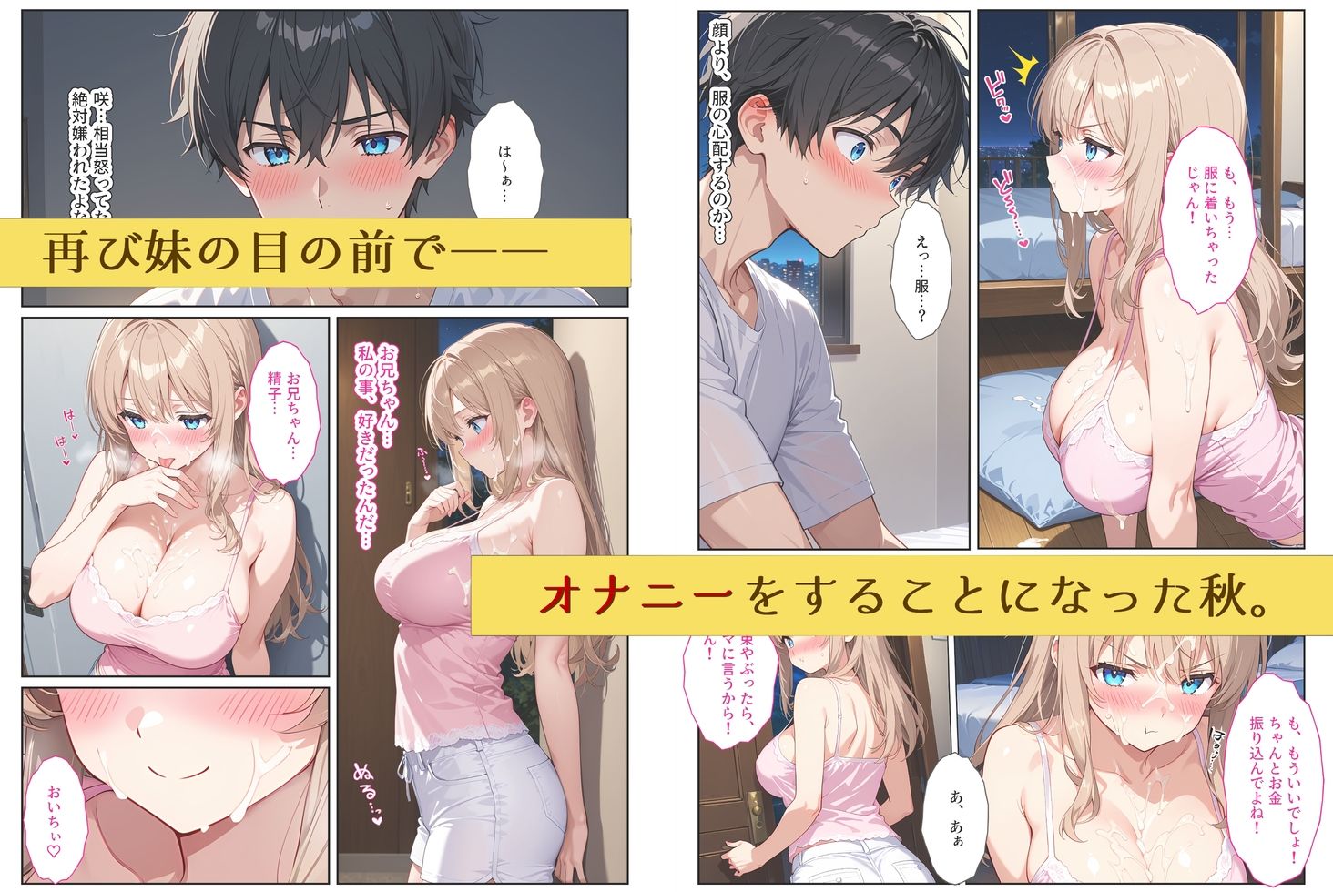 爆乳の妹をオカズにオナっていたのがバレたら妹が欲情して中出しセックスしまくった話 - サンプル画像 6