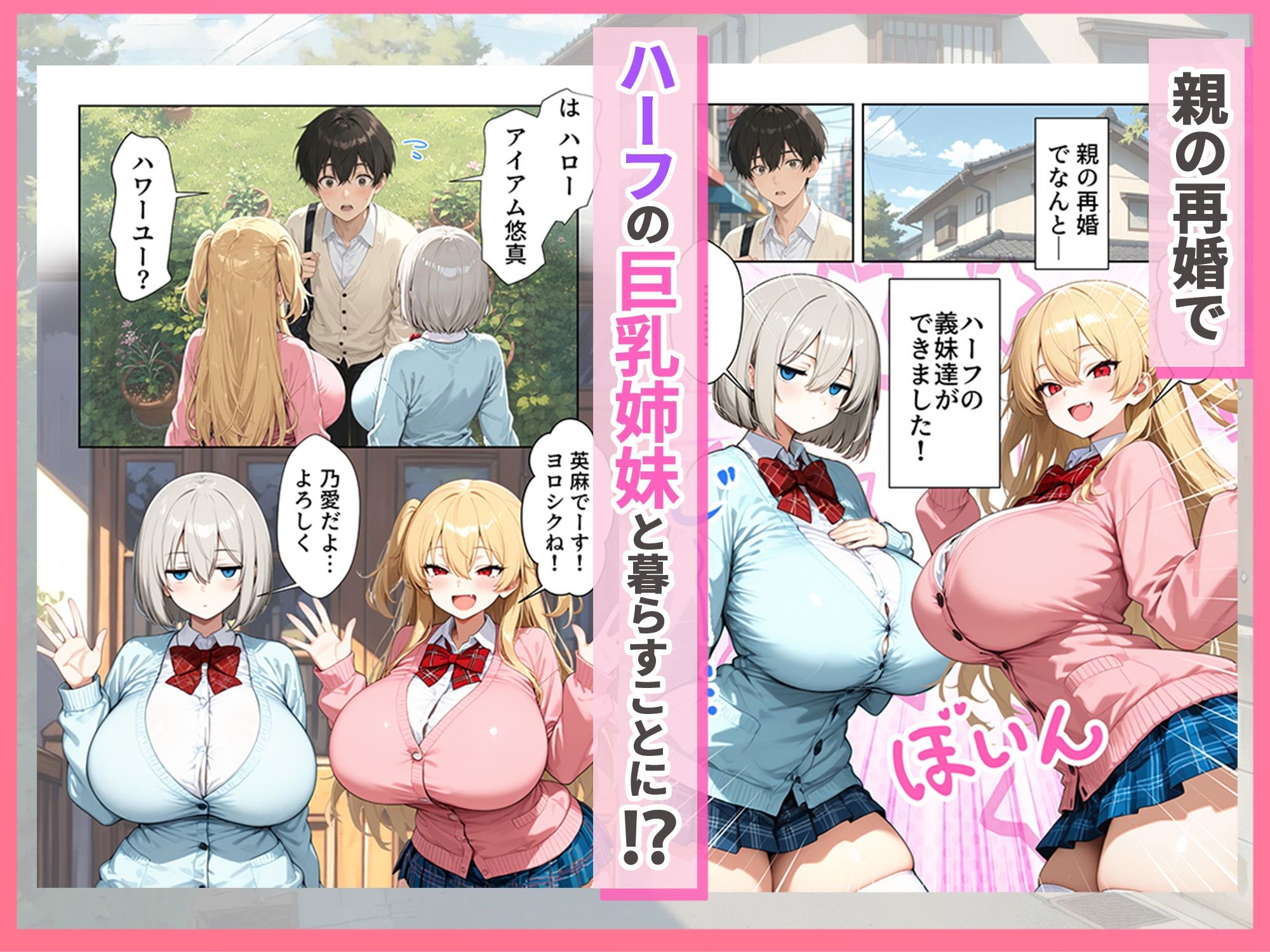 義理のハーフ姉妹 ズレたエロ常識の妹といちゃラブ性活 - サンプル画像 1