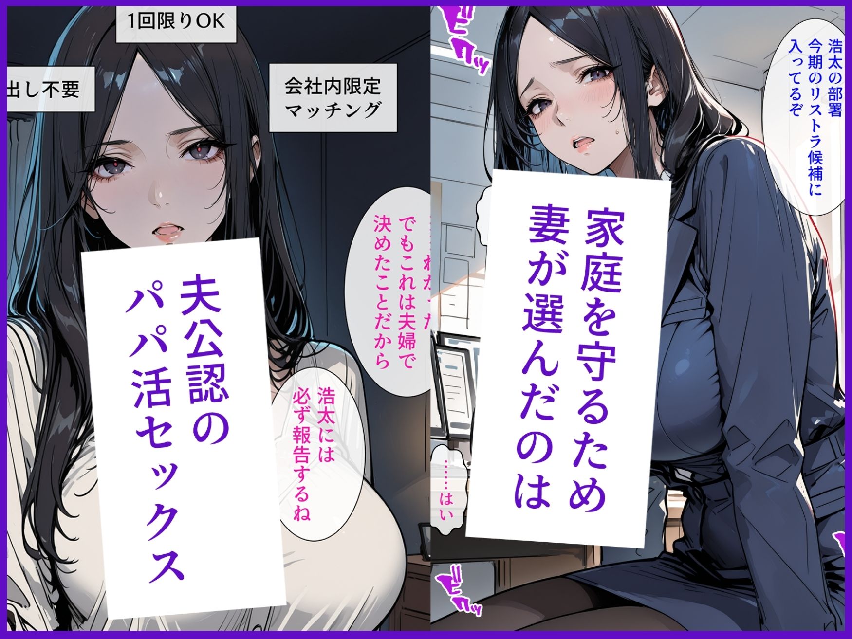 【究極NTR総集編・全1000ページ】 オフィスの彼女＆社内パパ活アプリ  完全合本 〜欲求不満人妻と夫想い妻が、支配的上司の巨根と種付けで肉体も精神も完全に堕ちる背徳の記録〜 - サンプル画像 6