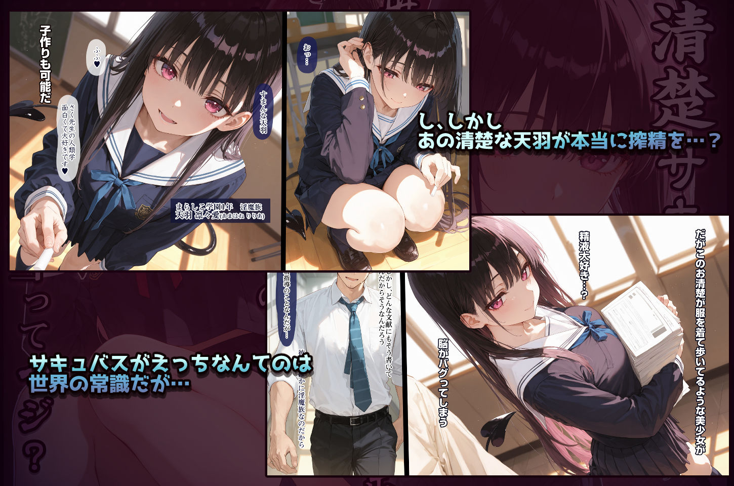 清楚サキュバス 世界が魔界と繋がって早10年 オレが教え子の搾精指導担当ってマジ？ - サンプル画像 3