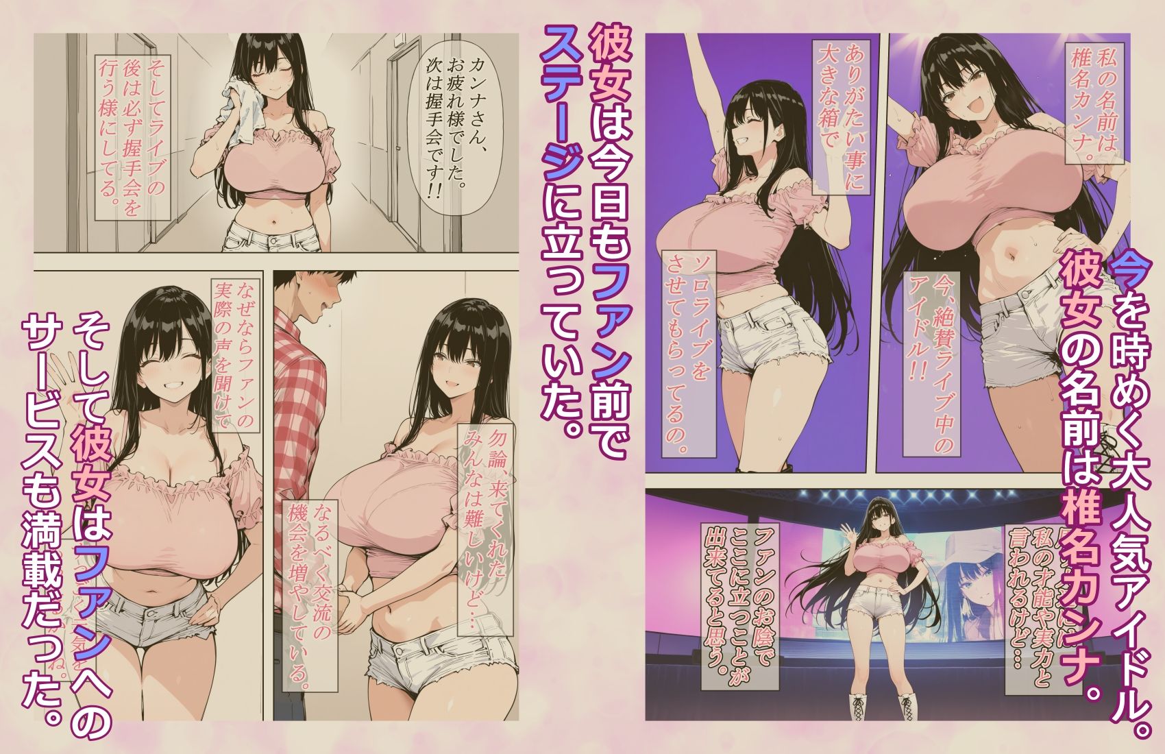 キモオタが推しの巨乳アイドルに憑依したのでラブラブド変態オナニーするお話。 - サンプル画像 1