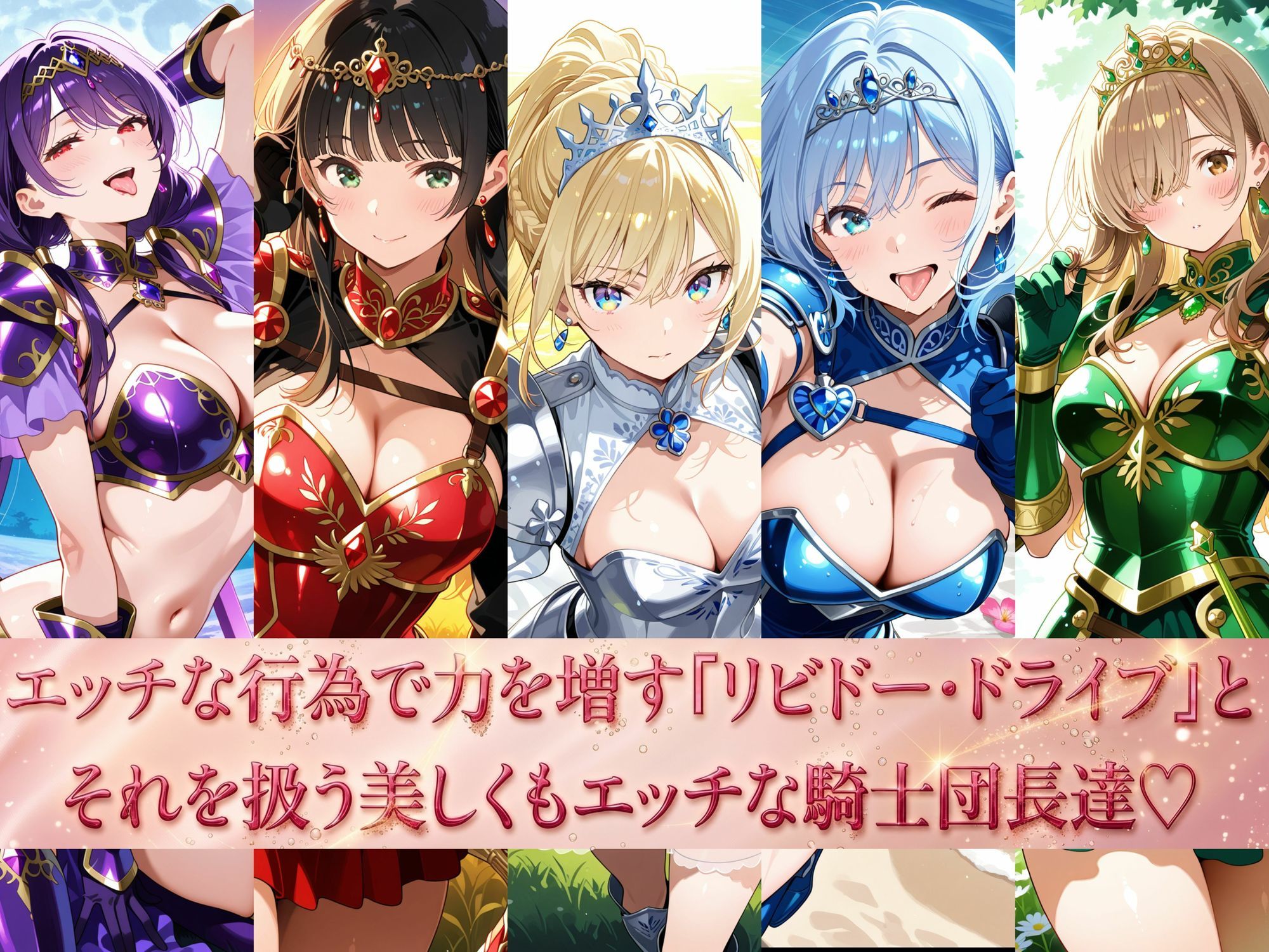女騎士団長  どすけべ性交録  Vol.1:気高き王女のお漏らしメス堕ちせっくしゅ（はーと） - サンプル画像 2