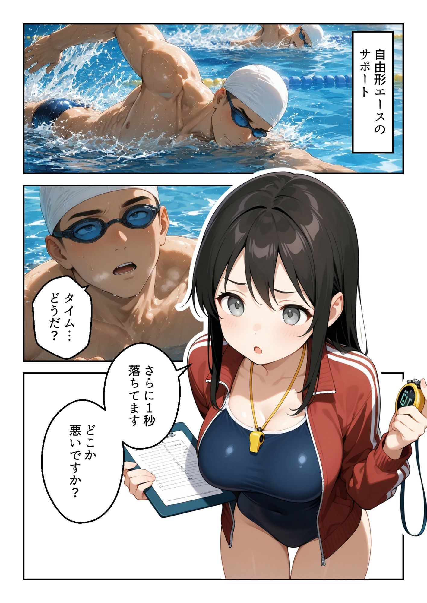水泳部マネージャーのイキすぎた熱血サポート - サンプル画像 2