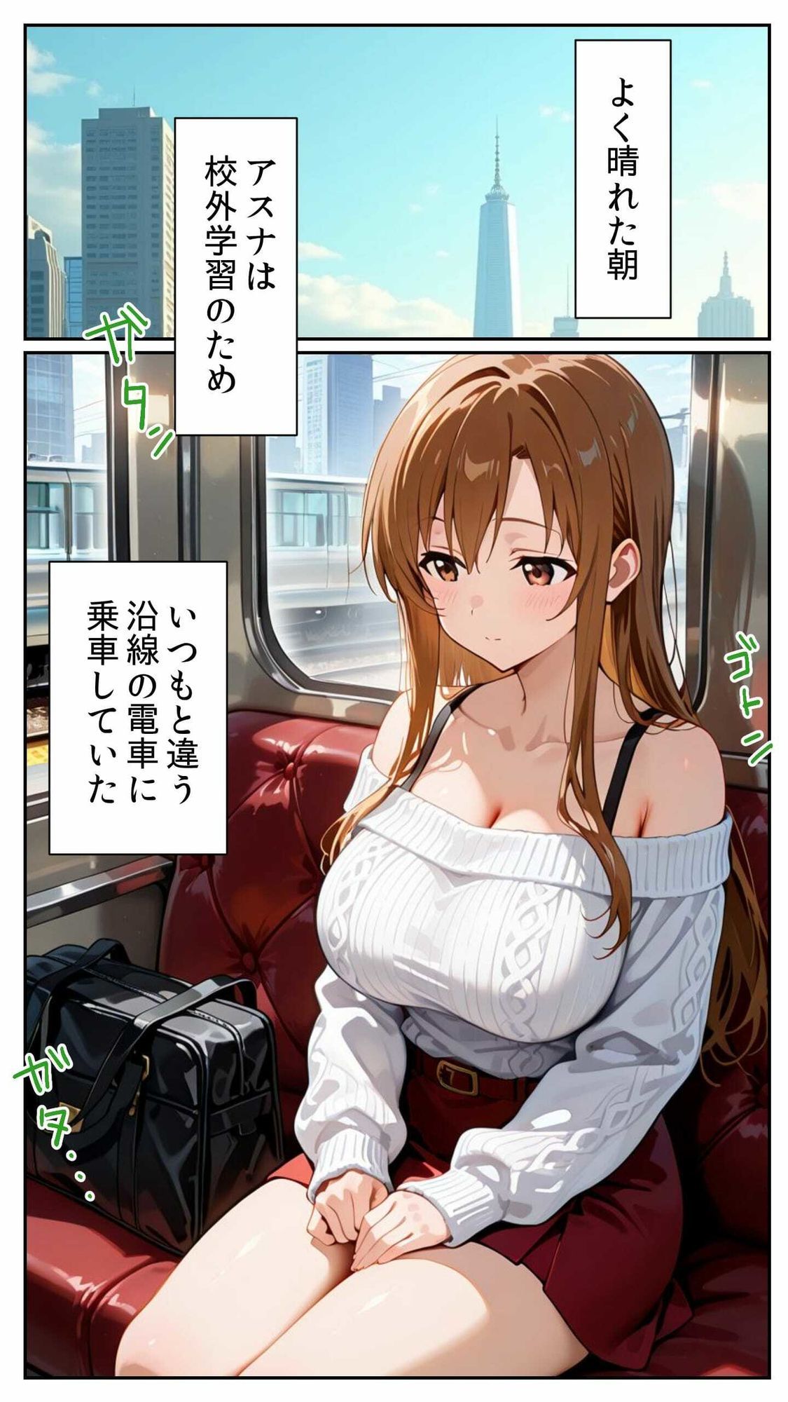 快楽の車両 〜電車内で次々と男を受け入れる、女子大生・アスナの恥辱〜 - サンプル画像 2