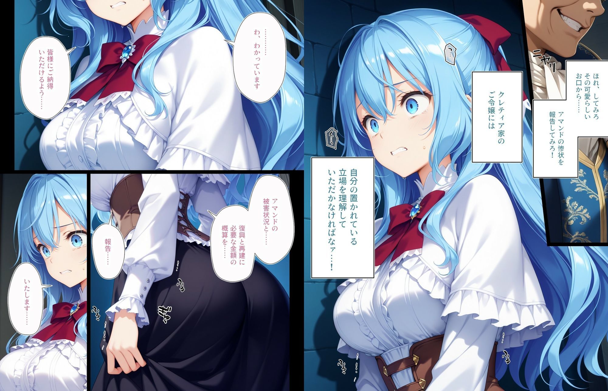 恥辱の淑女〜リーゼロッテ=ク〇ティアがアマンド復興のために処女を捧げる話〜【前編】 - サンプル画像 4