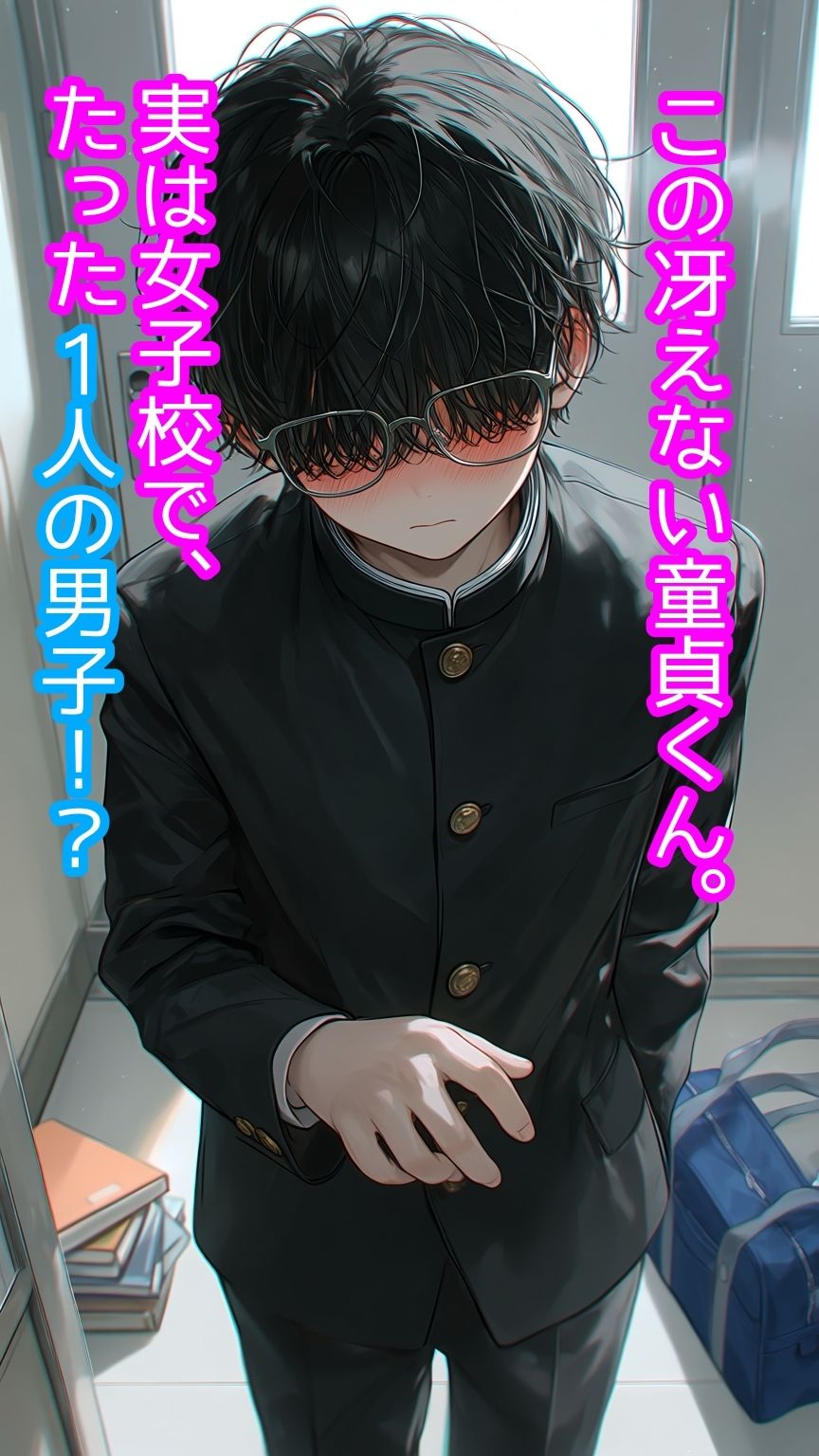 女子○で唯一の童貞男子が6美女に囲まれて孕ませハーレム！ - サンプル画像 1