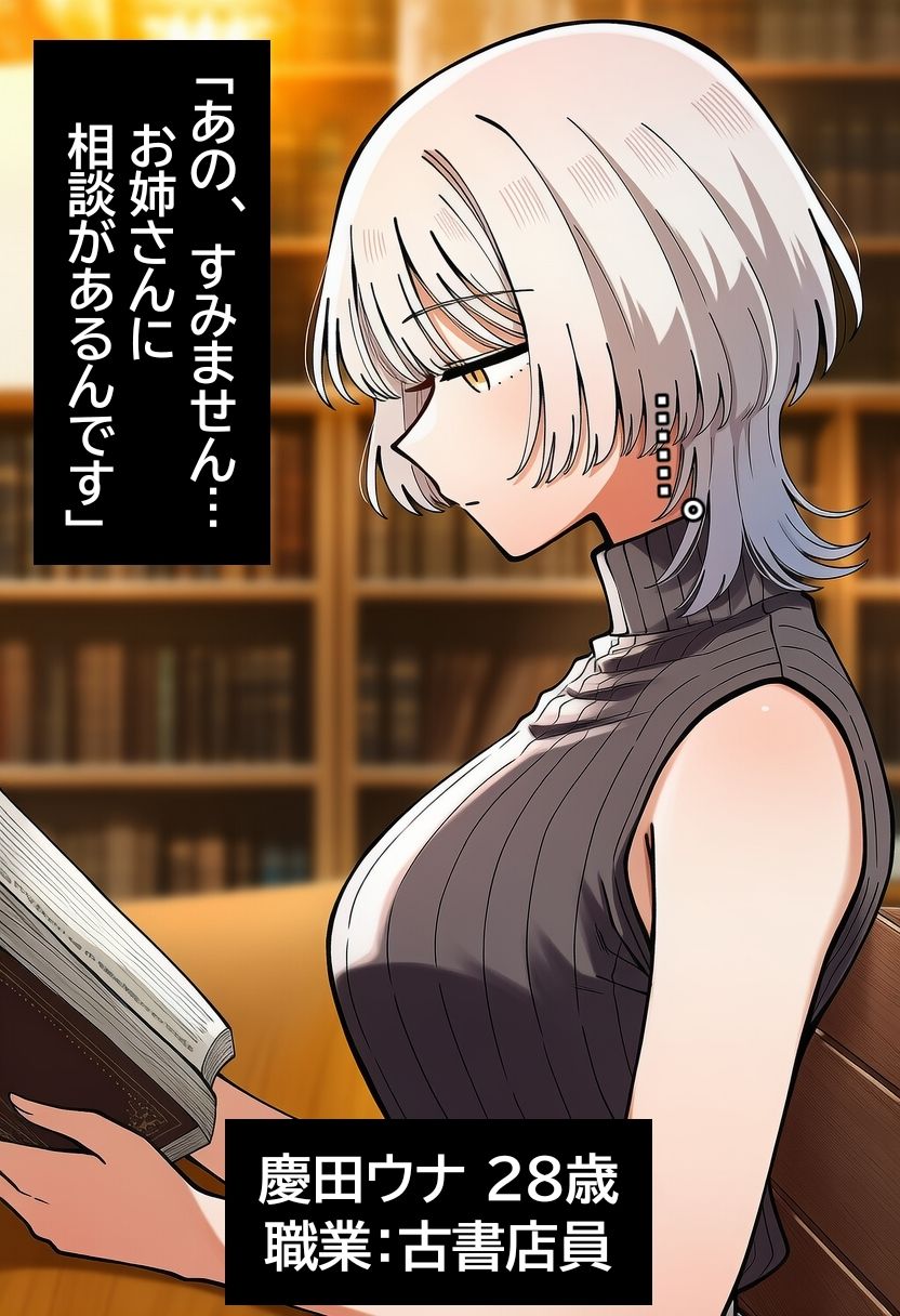 古書店員のダウナー系お姉さんに生中出ししまくって孕ませるまで。 - サンプル画像 1