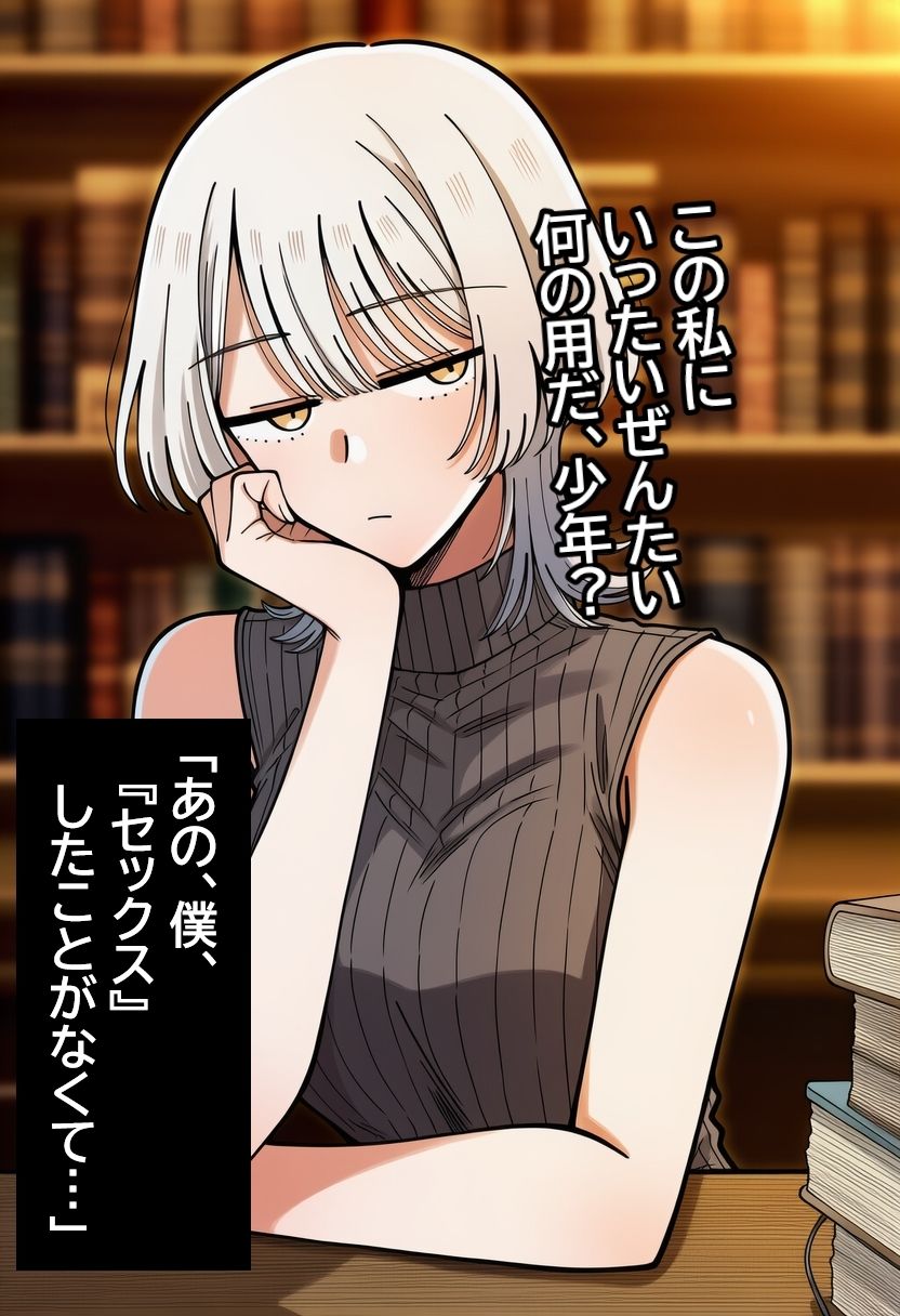 古書店員のダウナー系お姉さんに生中出ししまくって孕ませるまで。 - サンプル画像 2