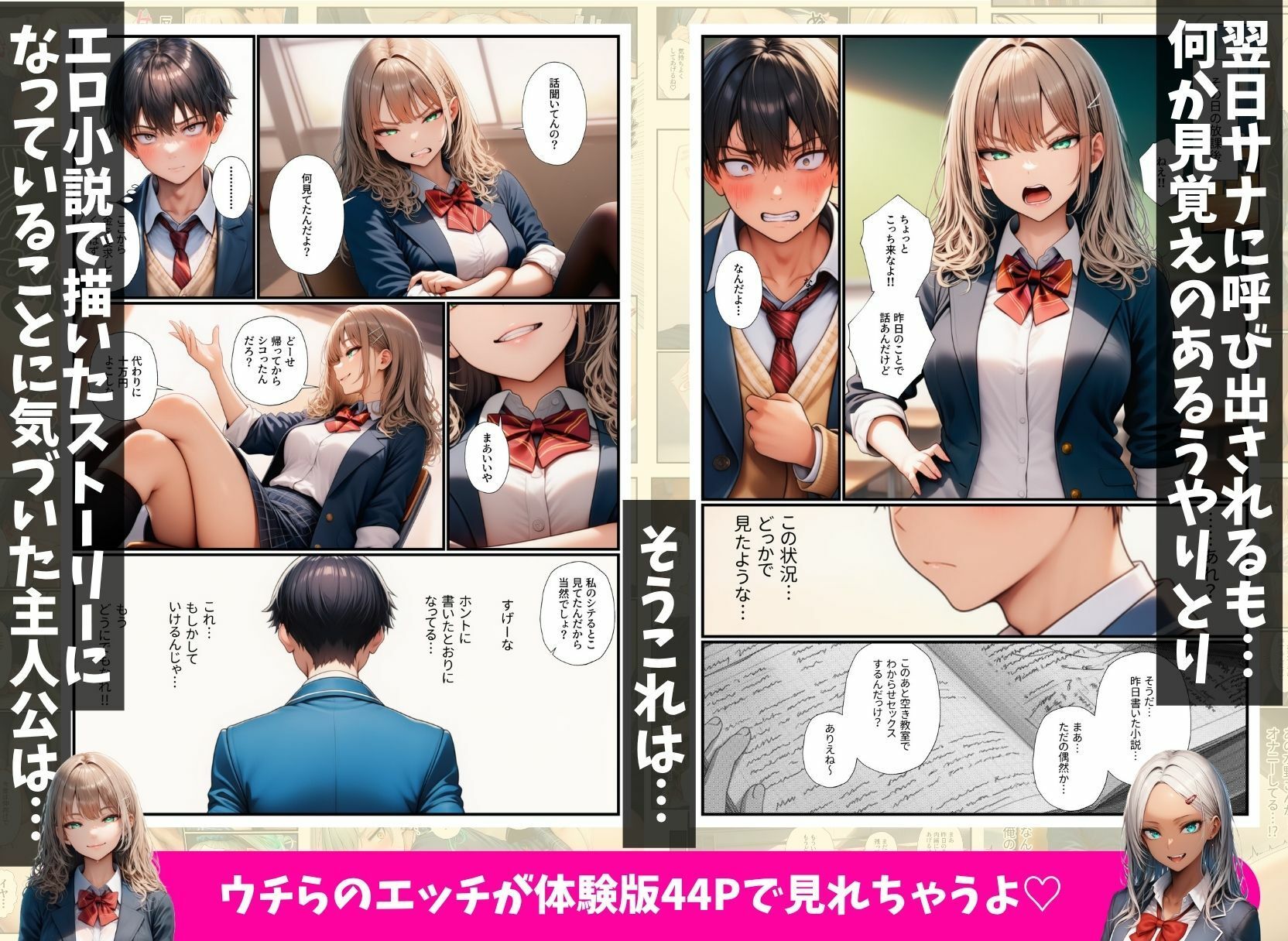 オタクの俺をいじめる一軍ギャル達をエロ小説のネタにしたらホントに中出しセックスできちゃった話 - サンプル画像 4