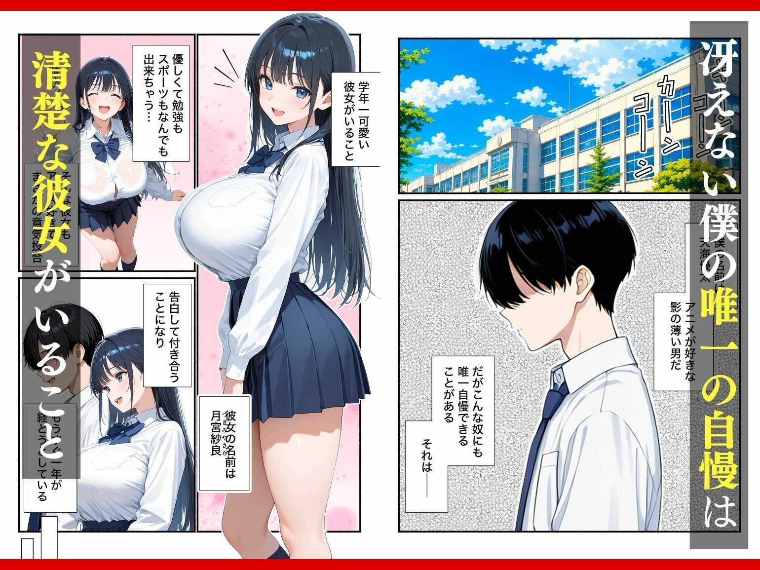 清楚系彼女が寝取られ絶頂しメス堕ちする話 - サンプル画像 1