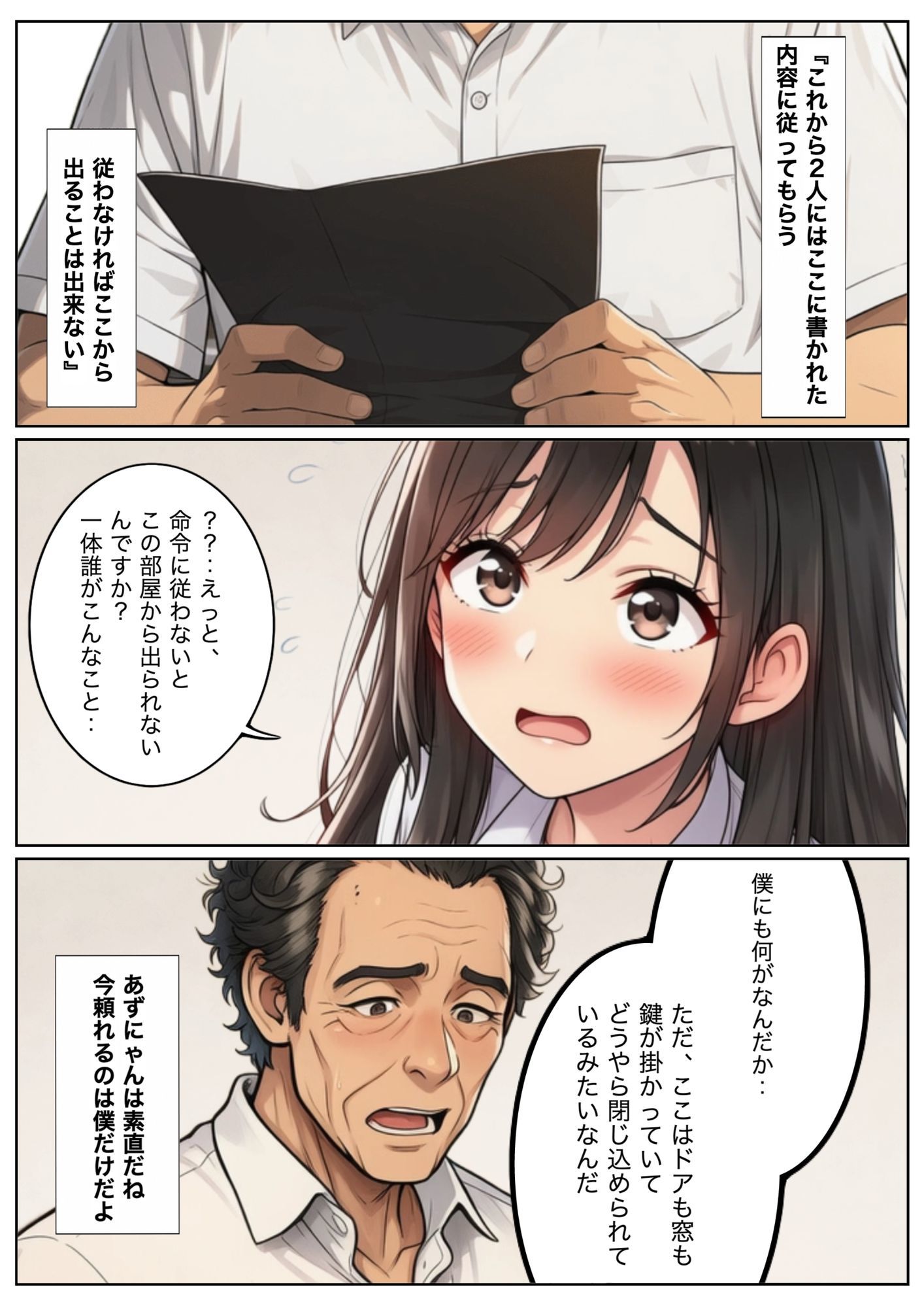 純情女子校生が冴えないおじさん教師に騙され恥じらいセックス - サンプル画像 1