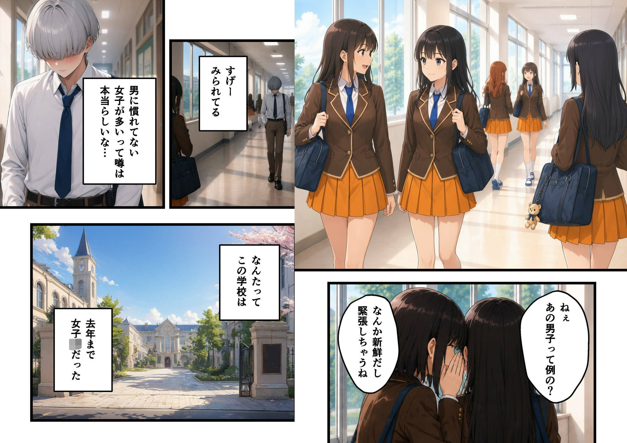 女子校に青一点 - サンプル画像 1