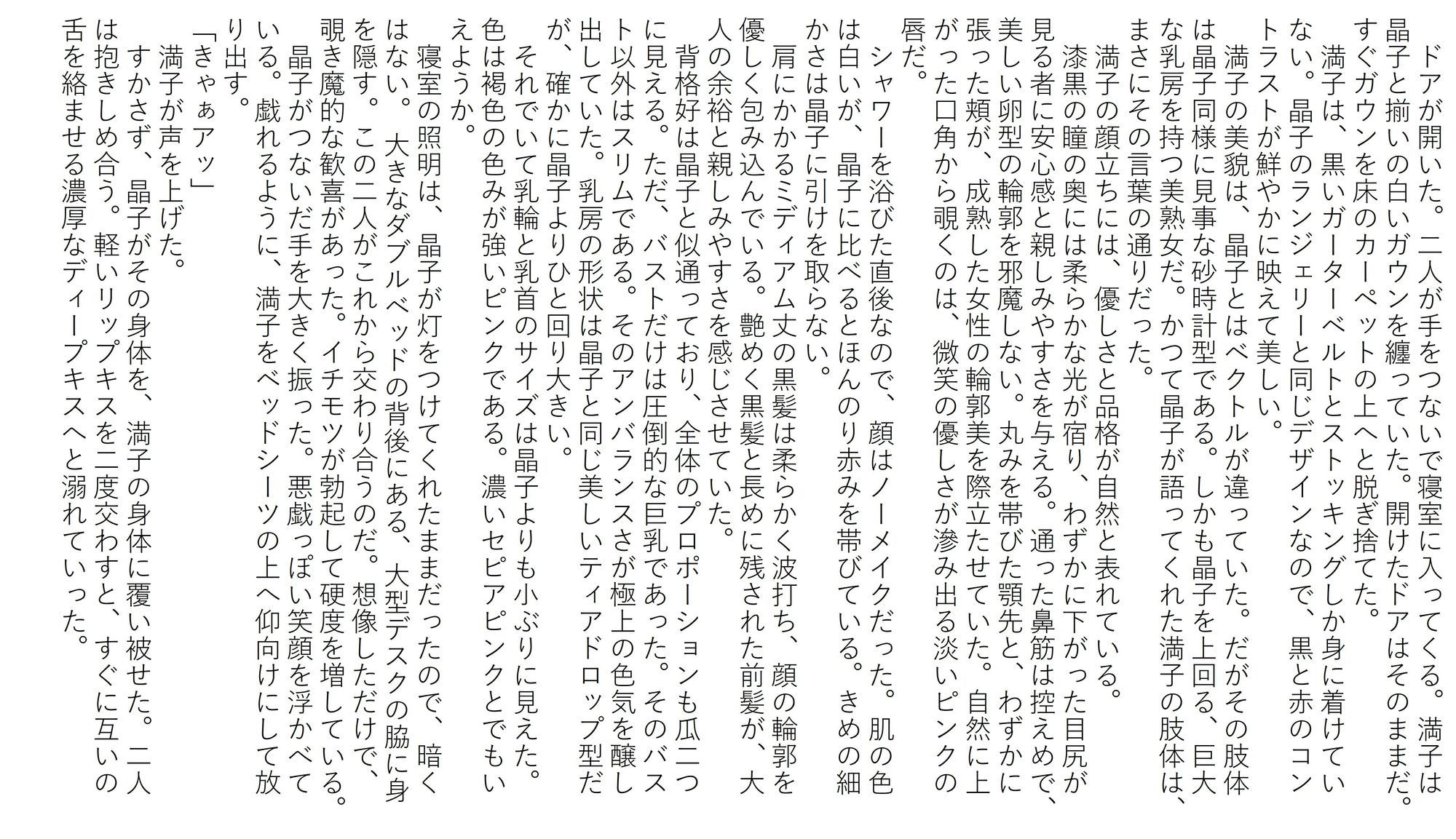 蜜愛液に濡れる四人の巨乳美女 二章 晶子と満子 - サンプル画像 5