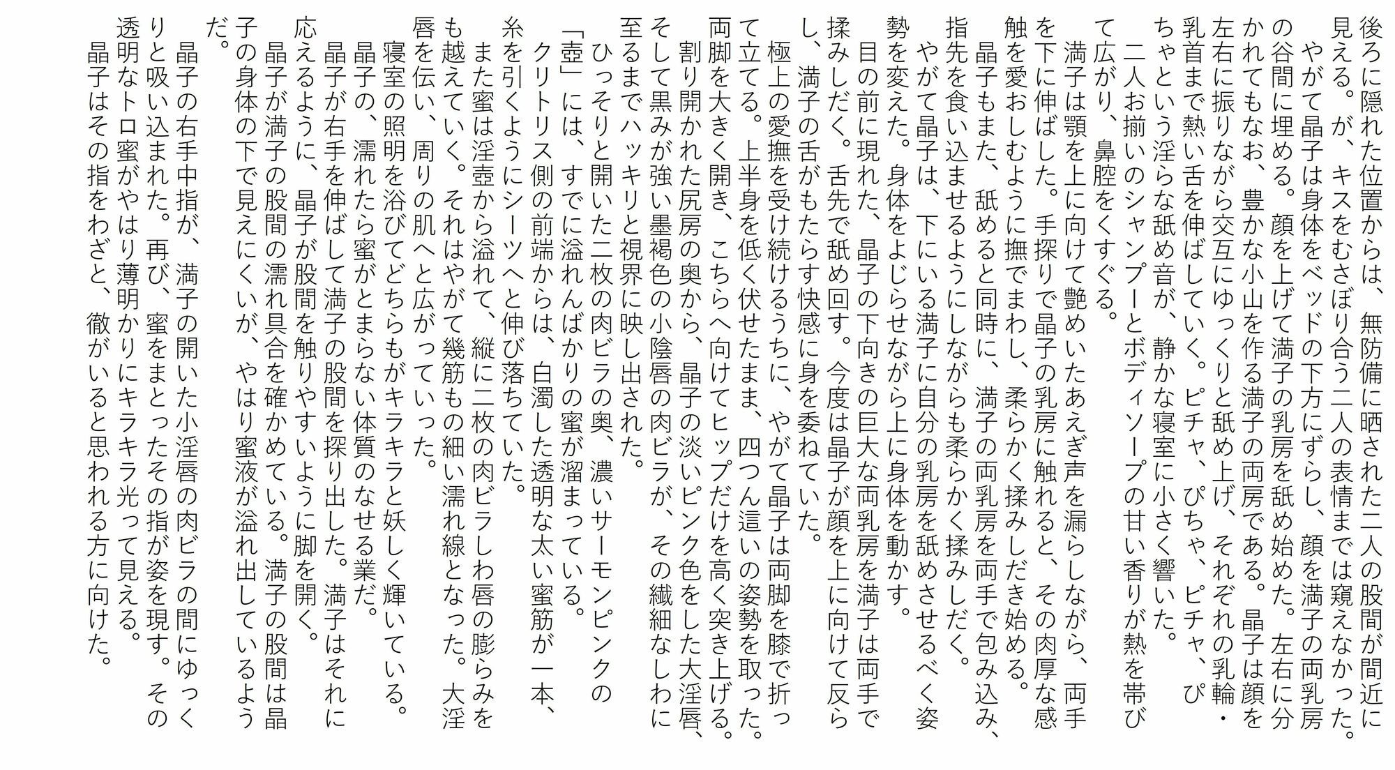 蜜愛液に濡れる四人の巨乳美女 二章 晶子と満子 - サンプル画像 6