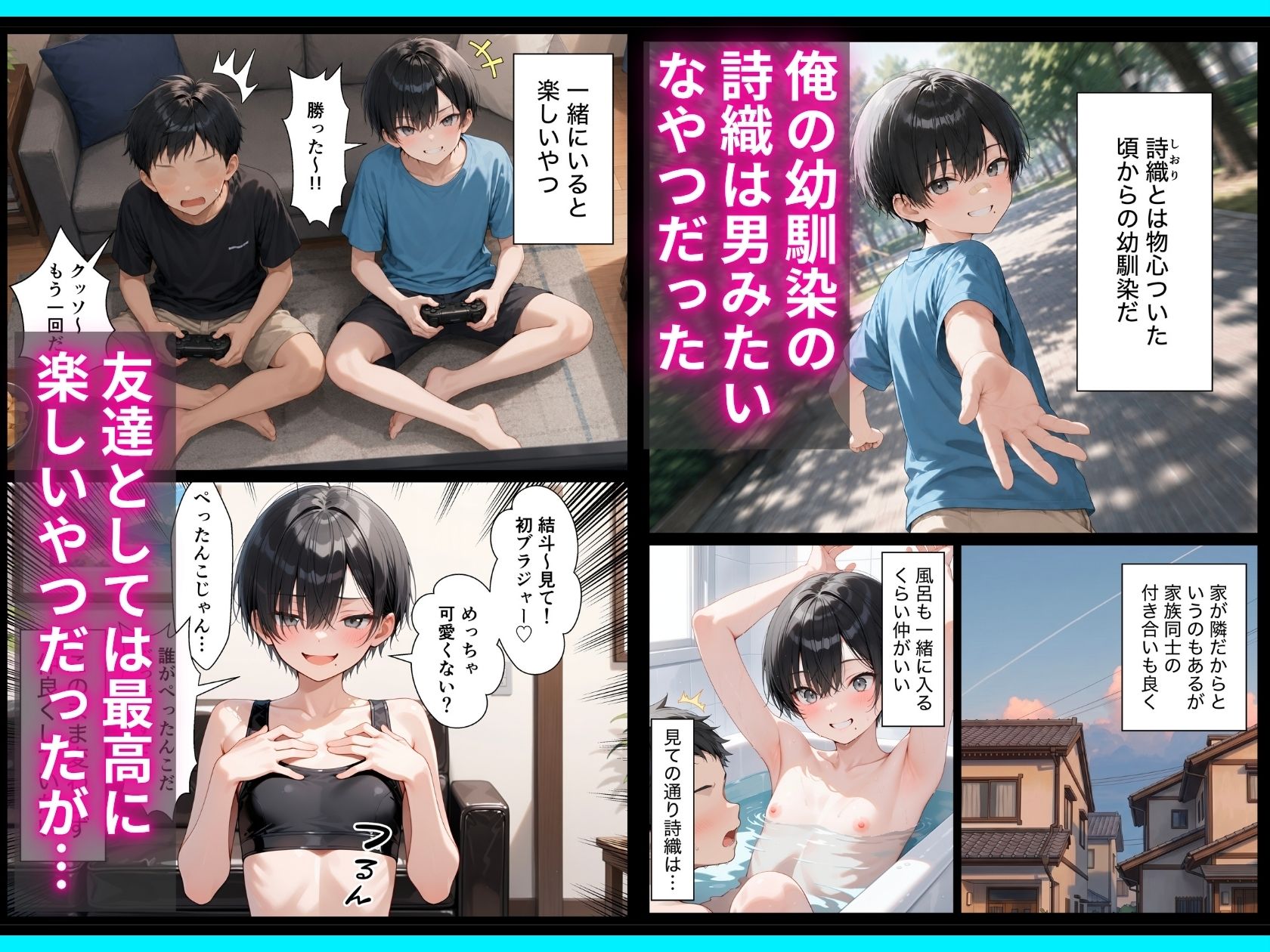 長身ボーイッシュ幼馴染との練習セックスは最高に気持ちいい  前編 - サンプル画像 1