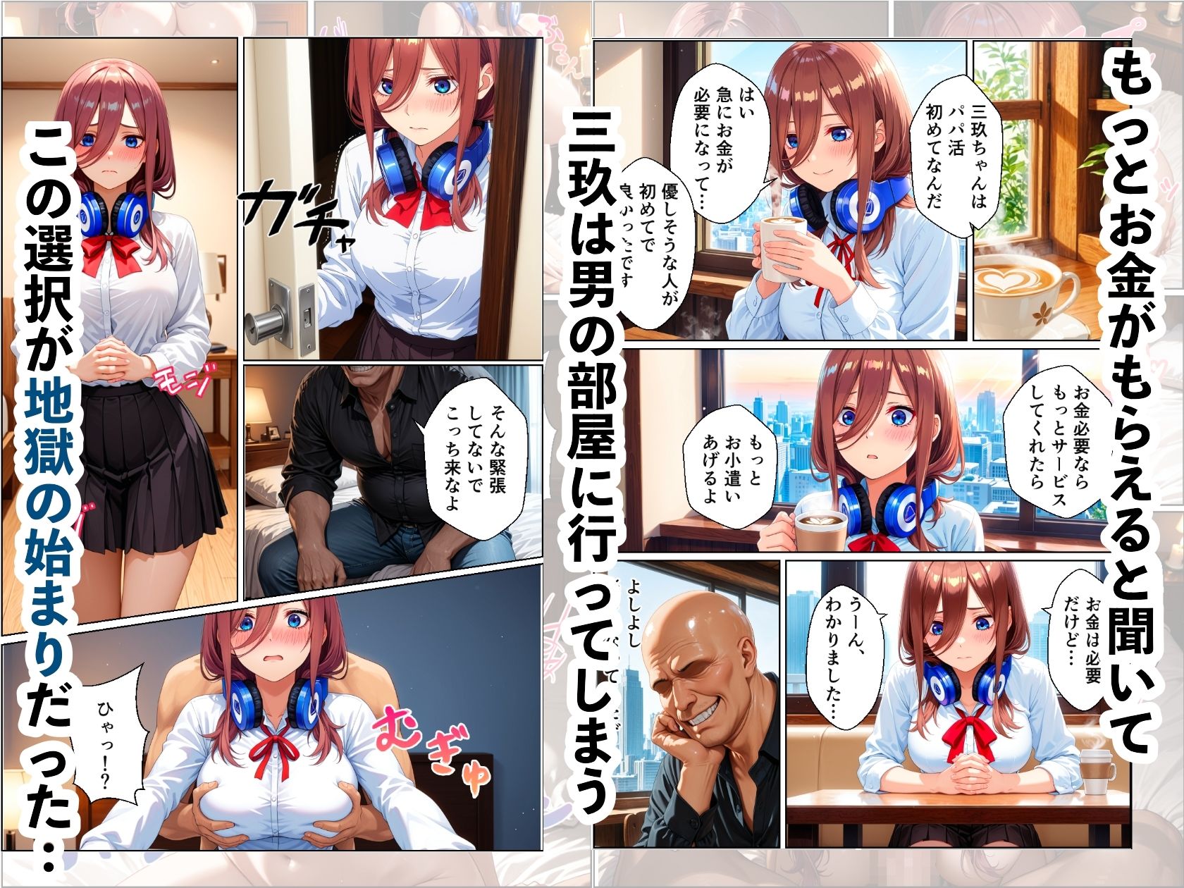 三玖寝取り調教〜パパ活がきっかけでメス堕ち〜 - サンプル画像 4