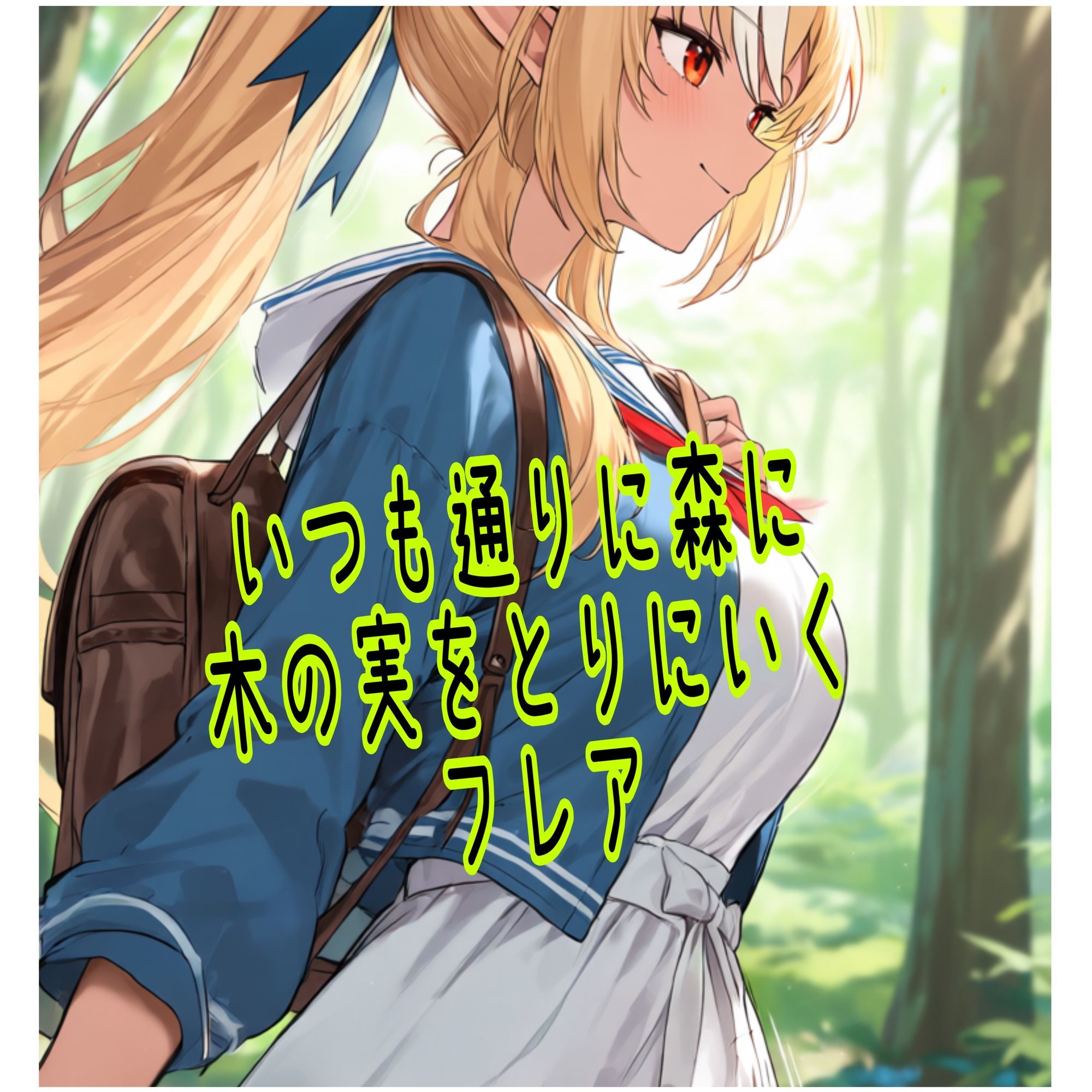 「ゴブリンの赤ちゃん妊娠したくない！！」ホロ大人気Vtuber不知火フレアがゴブリンに森で襲われ種付け＆出産するかわいそうな話 - サンプル画像 2