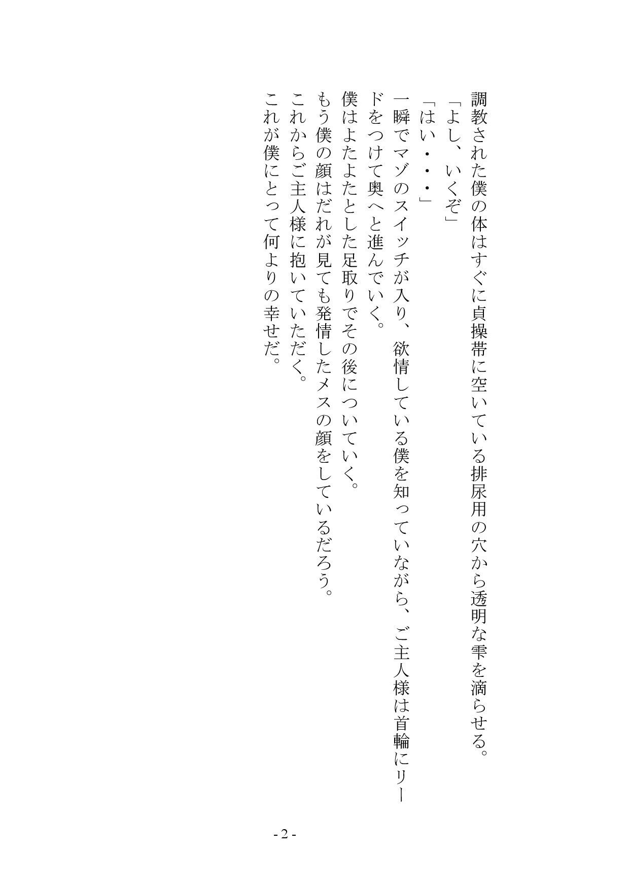 【小説＋おまけイラスト7枚】僕はマゾメス奴●I - サンプル画像 3