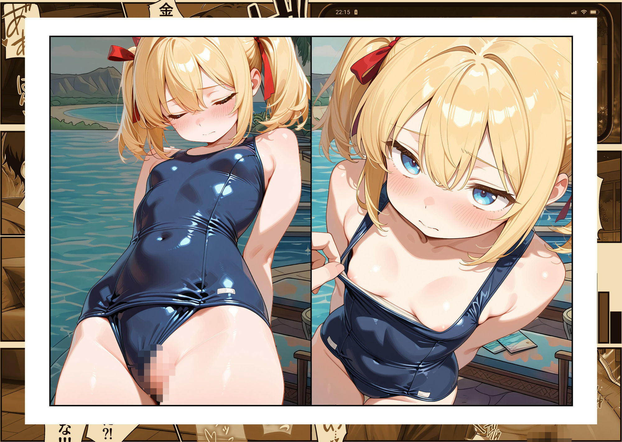 ビーチリゾートde金髪ちゃんといちゃいちゃする話 - サンプル画像 9