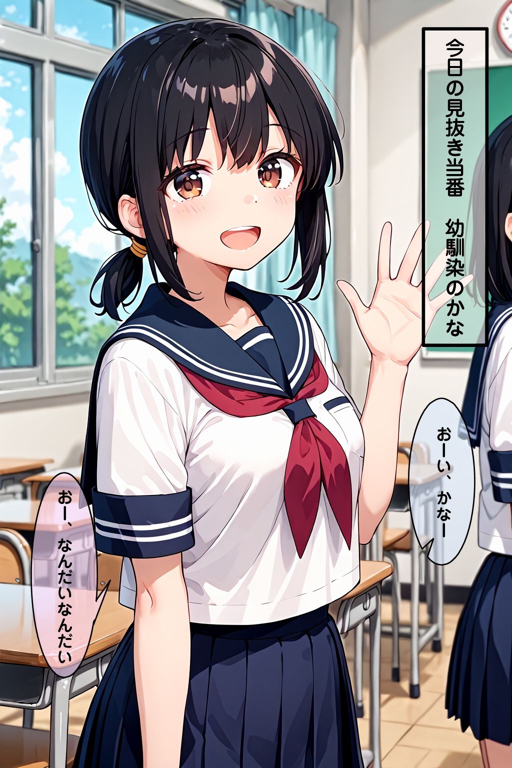 学校で見抜き制度が導入されたので幼馴染で見抜きしたお話 - サンプル画像 1