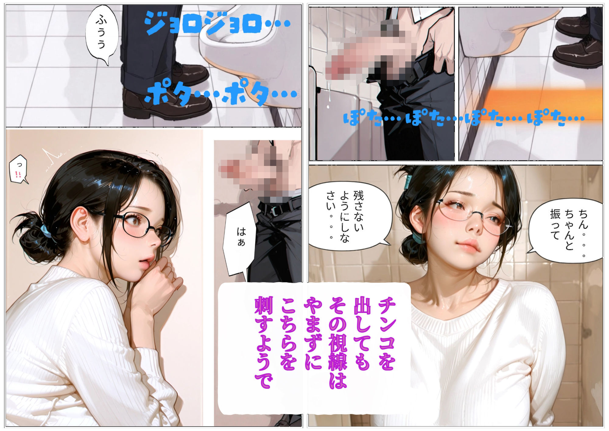 放課後の男子トイレで地味なくたびれたおばさん教師にチンチンを見られ握られ●すことになった話 - サンプル画像 3