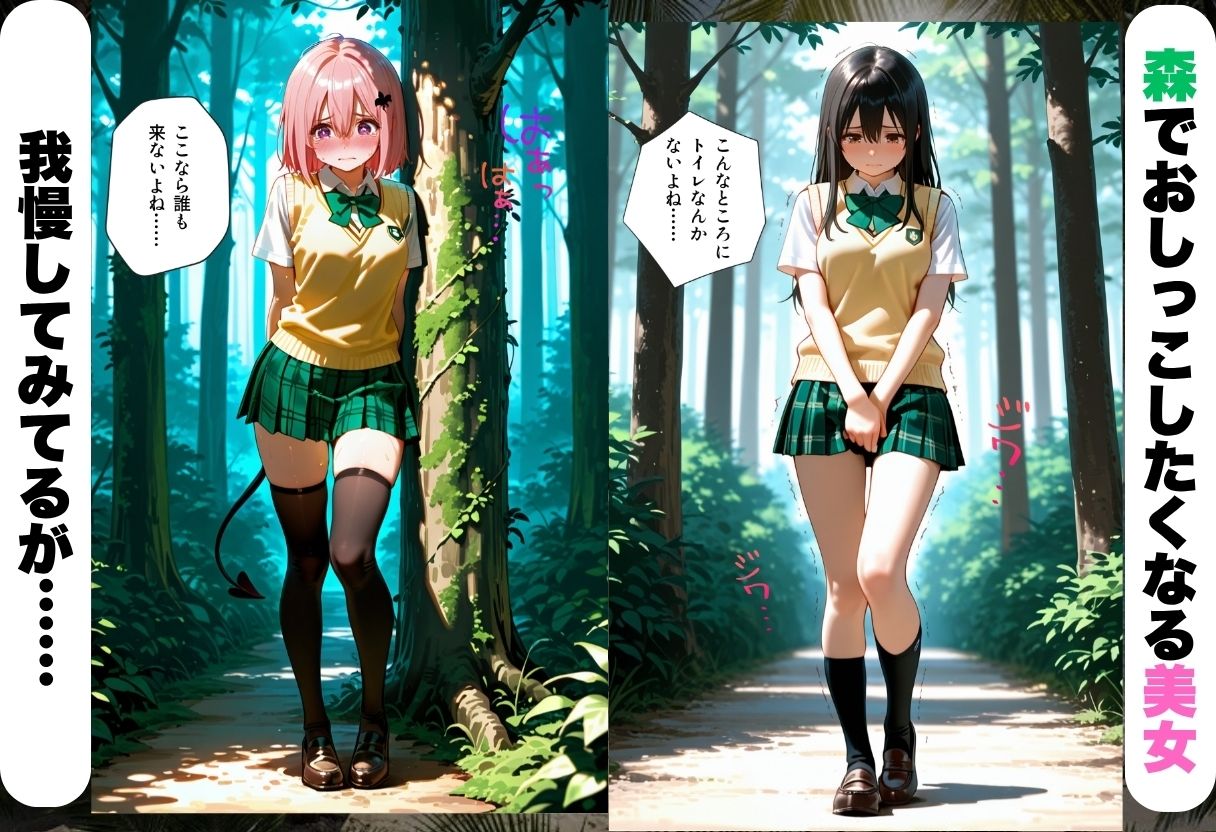 野外お漏らしレ〇プ 深い森の中で子宮壊れるまでイキ狂うト〇ブル・ダークネス編 - サンプル画像 1