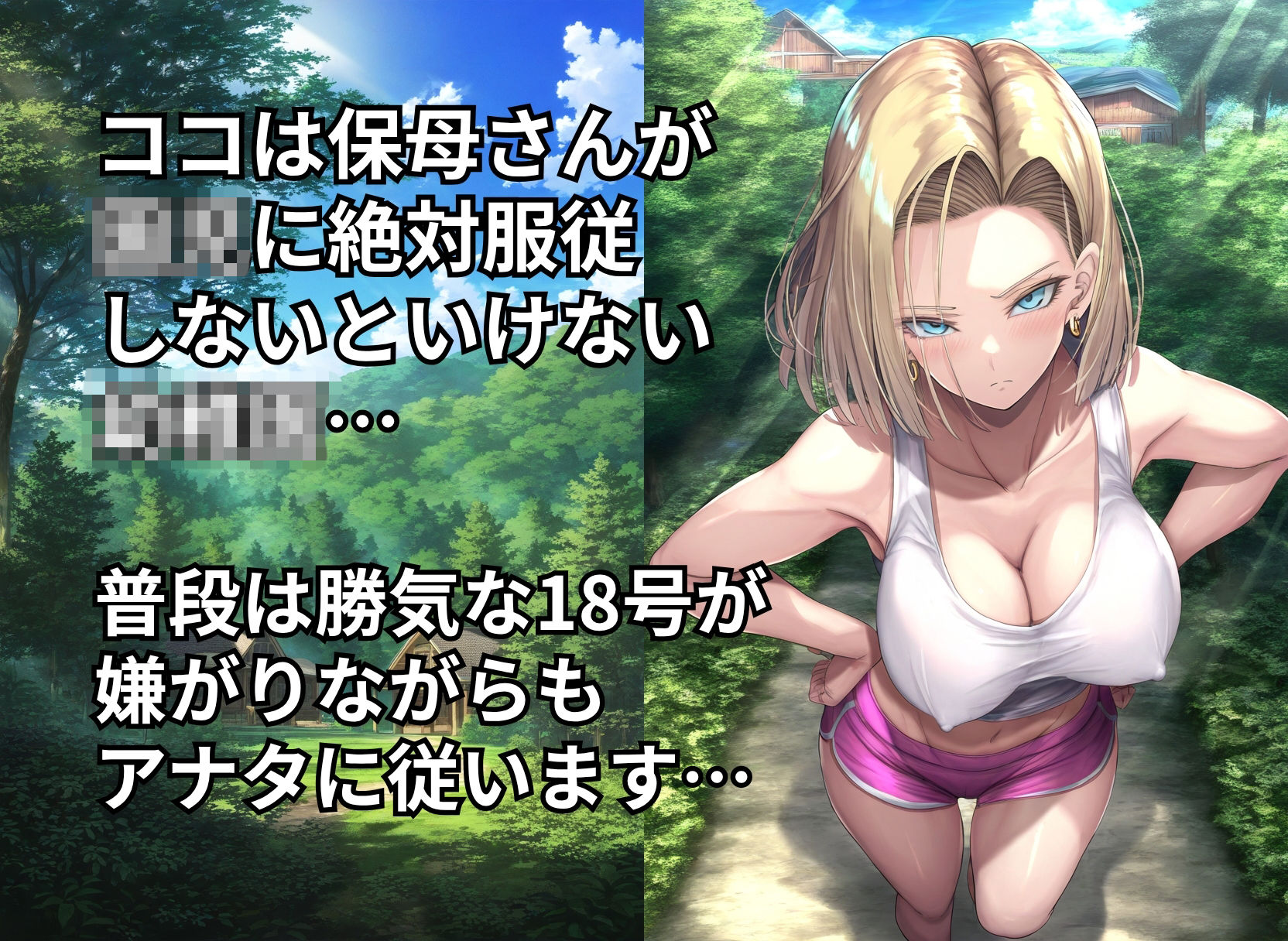 ツンデレ巨乳保母18号が快楽に負けるまで 〜前編〜 - サンプル画像 1