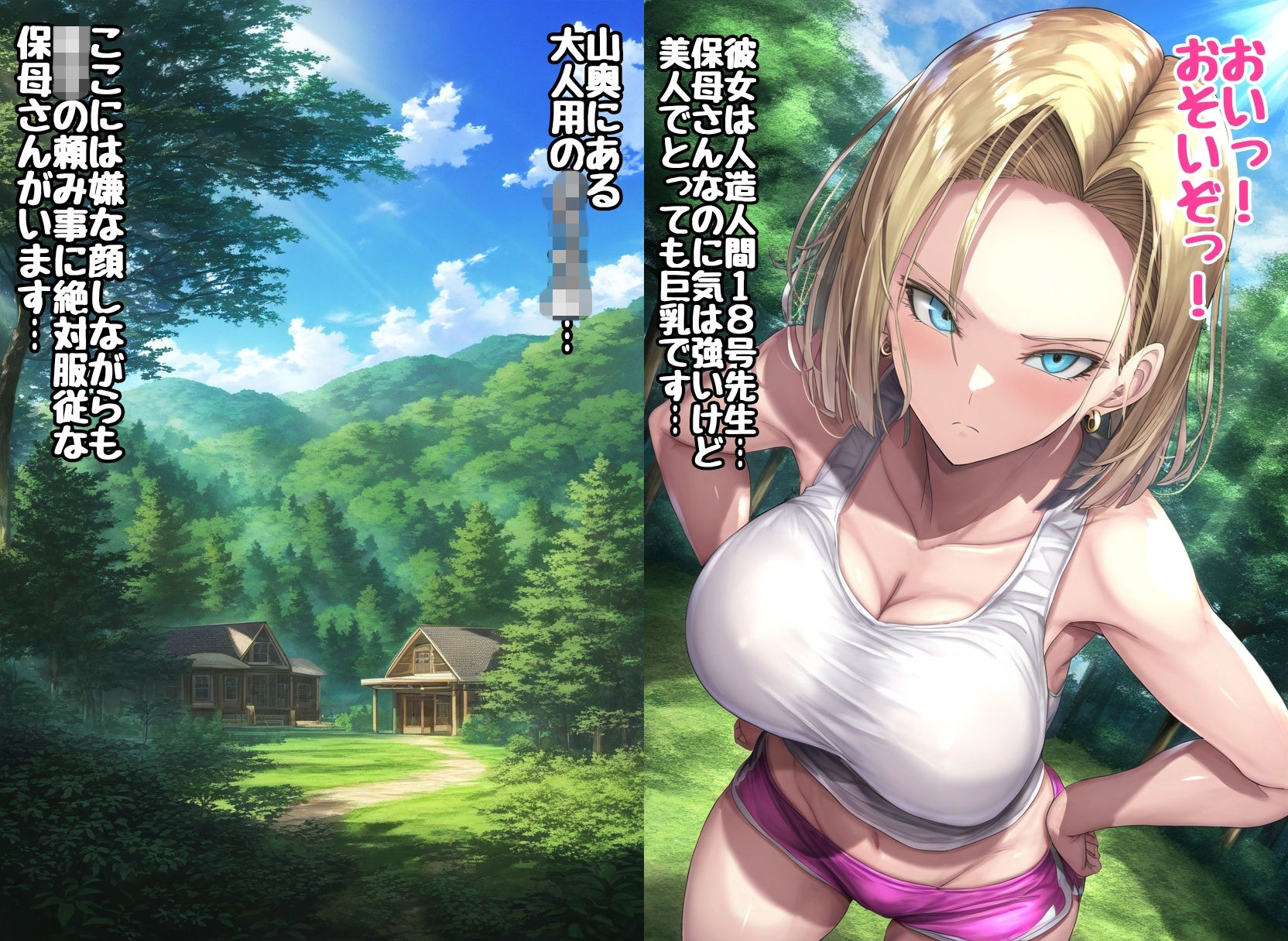ツンデレ巨乳保母18号が快楽に負けるまで 〜前編〜 - サンプル画像 7
