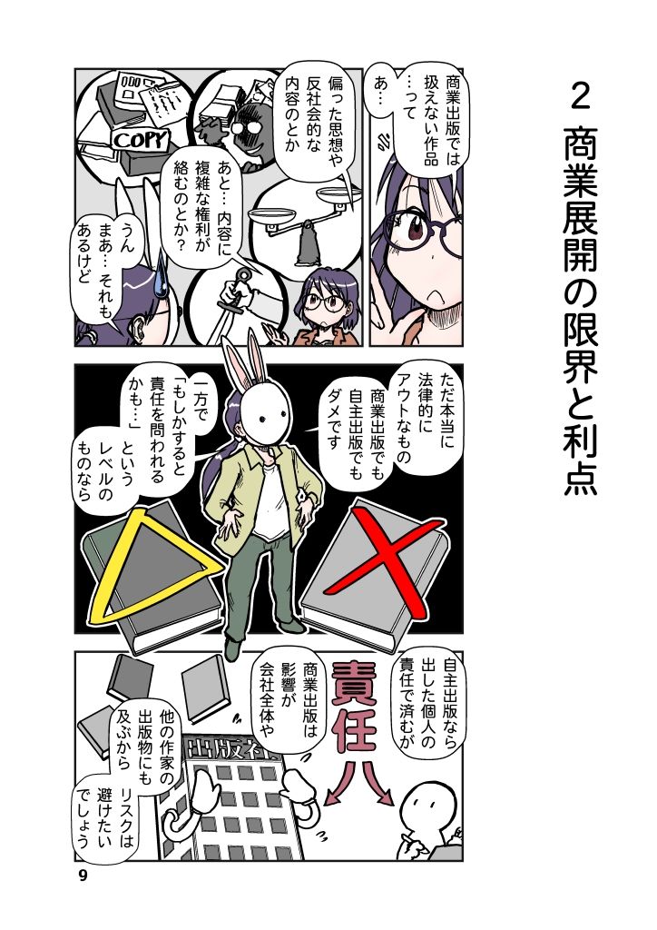 商業出版と自主出版を比較考察してみたら  創作同人電子書籍のススメ2026年 - サンプル画像 9
