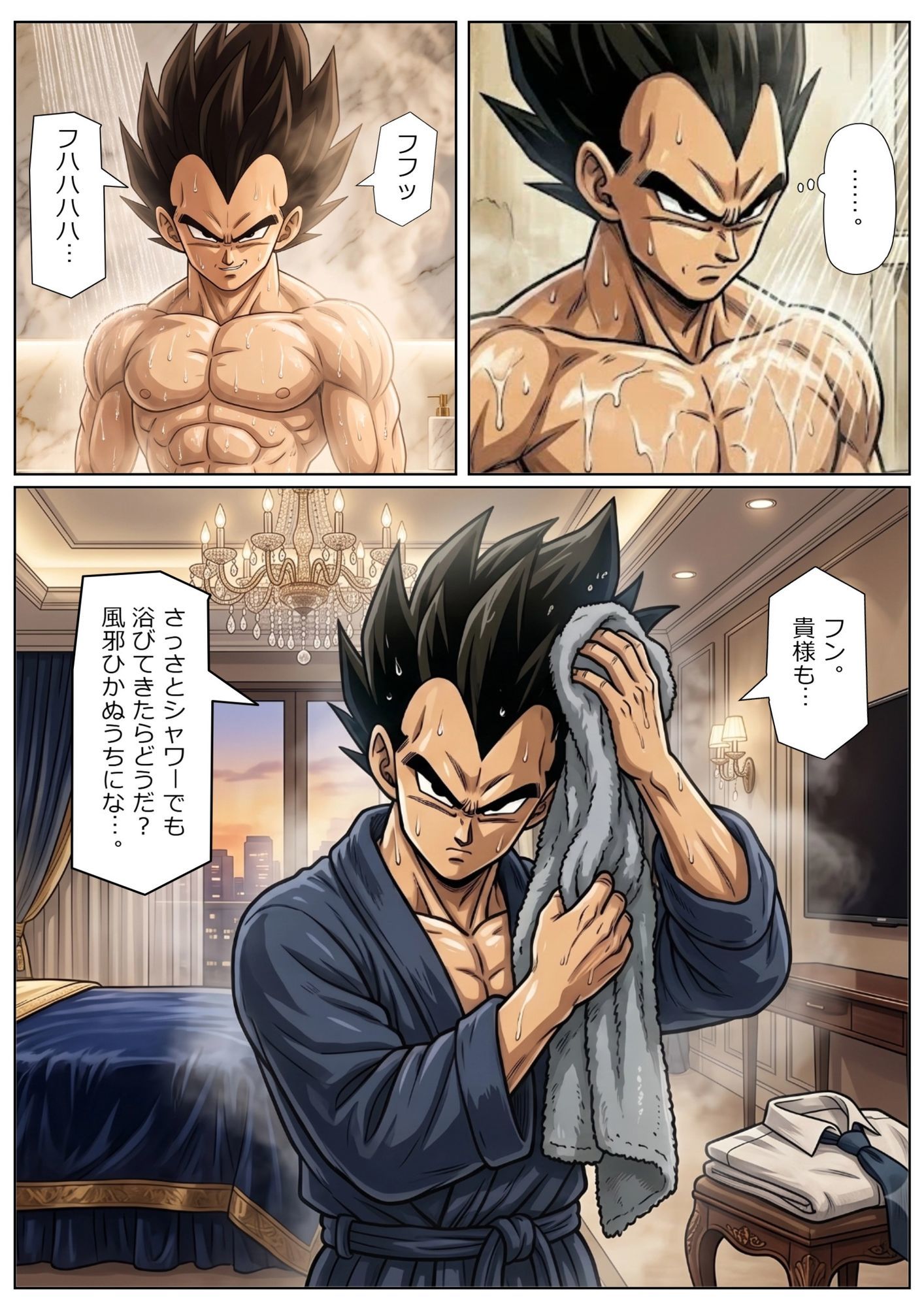 52枚【18号 ×ベジータ】大嫌いな上司に シャワー中に犯●れ、立ちバック、 おっぱいワイパー、掃除フェラの無限ループ 1 - サンプル画像 8