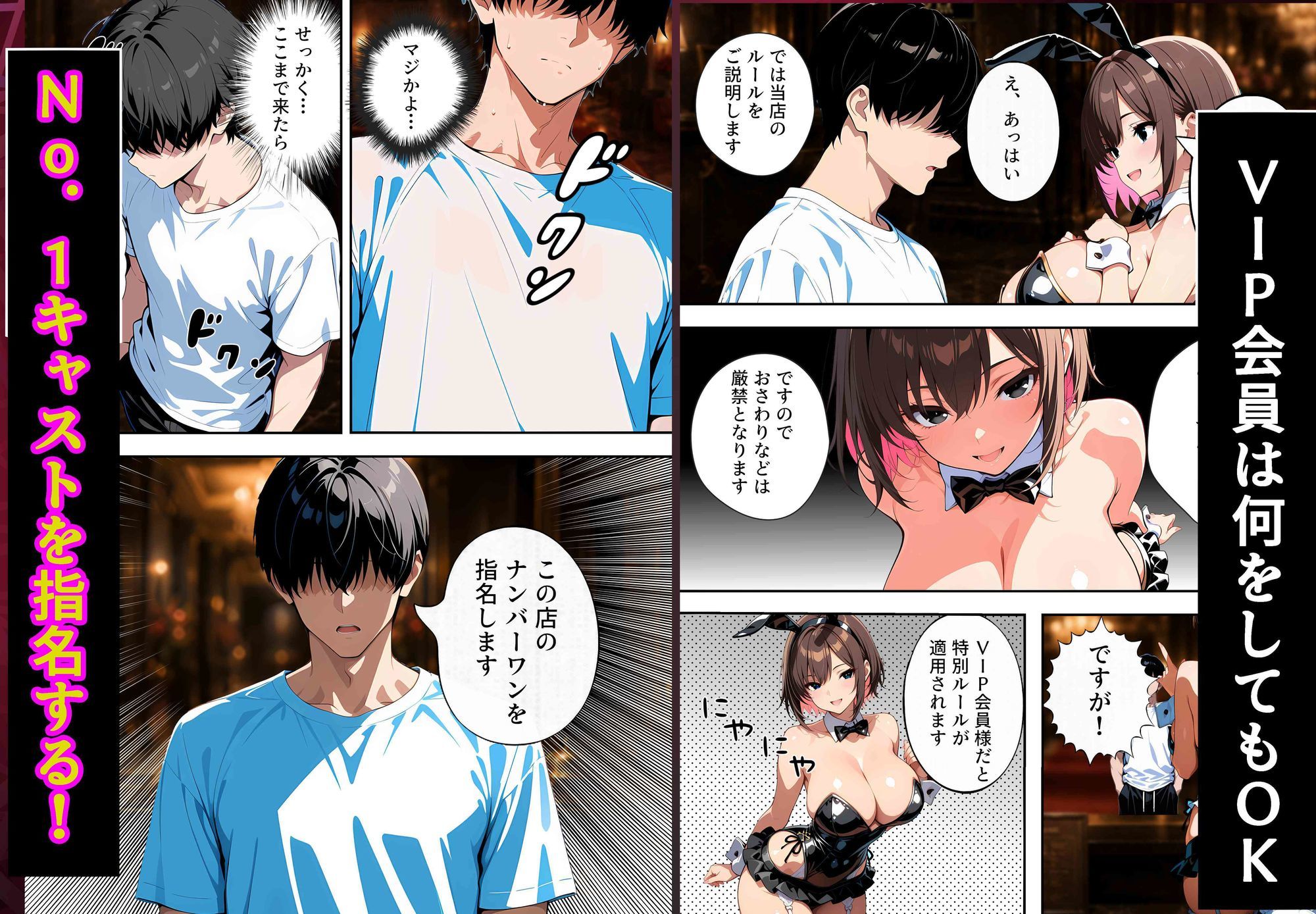 キャバクラ催●アプリ  キャバクラ支配！VIP会員に選ばれたので人気キャストを操作した話 - サンプル画像 2