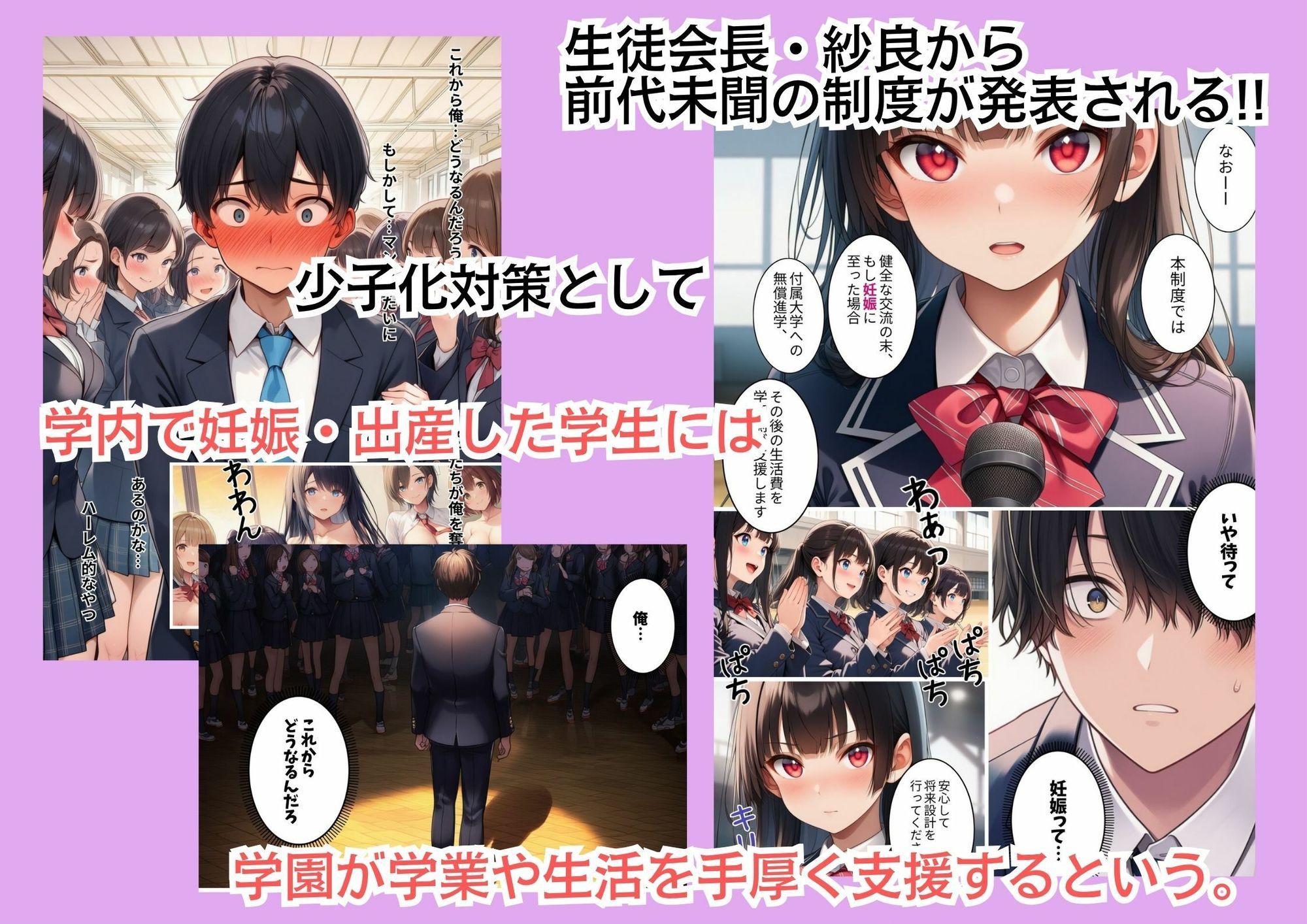 俺だけ男子の種付け共学デビュー！〜ギャルとお嬢様は処女のくせにめちゃくちゃエロかった〜 - サンプル画像 3