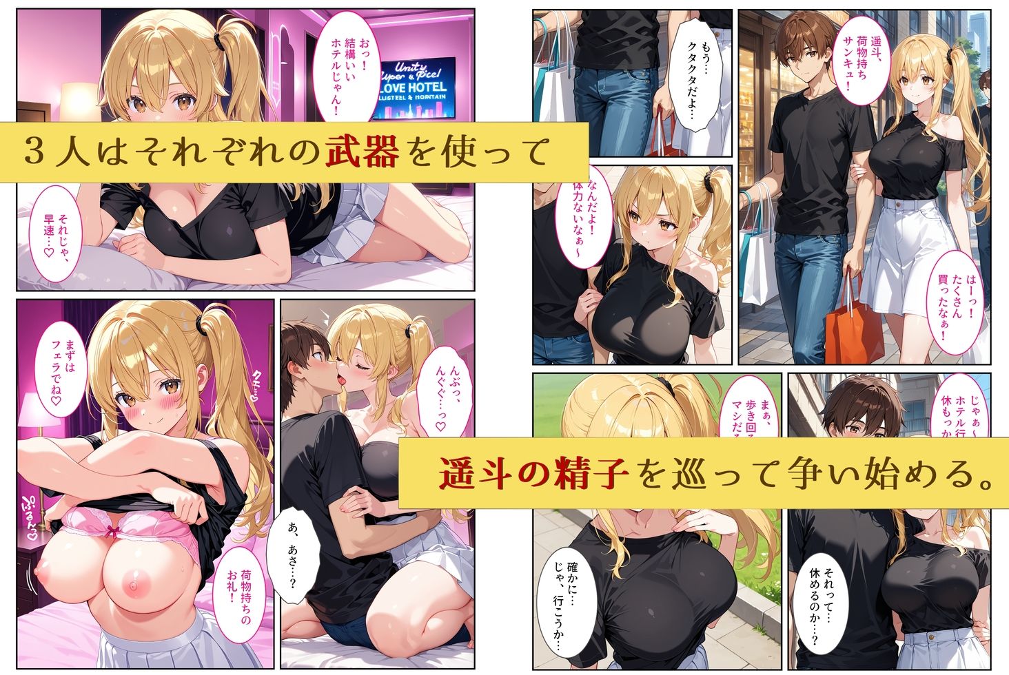 養子になったら爆乳義母と双子義妹に誘惑されて中出しセックスしています！〜孕ませバトル編〜 - サンプル画像 8