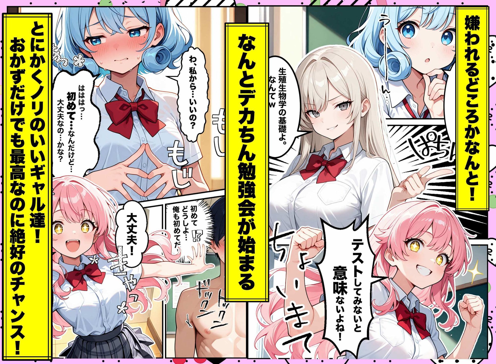 俺のおかず一軍ギャル、デカちんがバレてもてあそばれた結果3人まとめて彼女になったハーレム物語 - サンプル画像 3