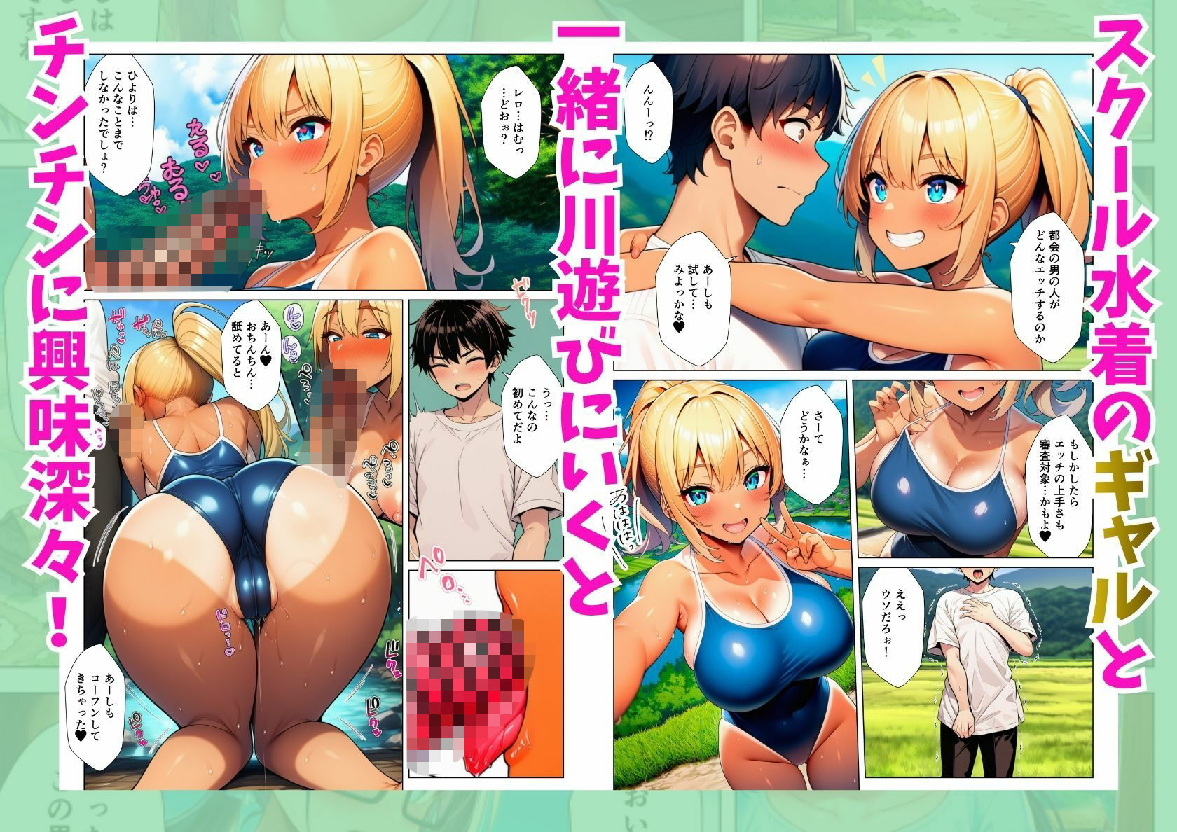 ド田舎にお試し移住したら女子校生が専属性処理係で淫乱ハーレム - サンプル画像 4