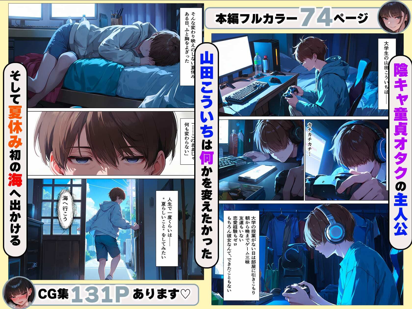 童貞陰キャの僕が水着ギャルたちに筆おろししてもらった話 - サンプル画像 2