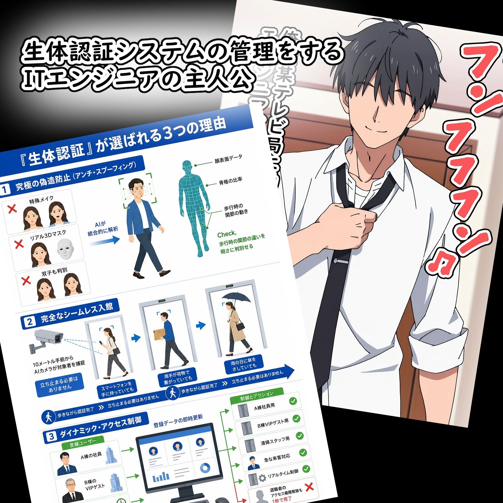 同僚社員編  羞恥の生体認証 - サンプル画像 1