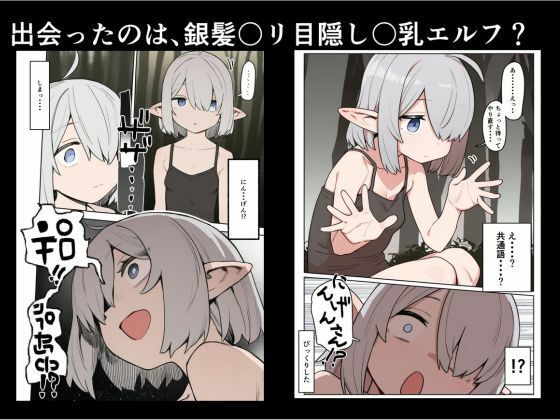 銀髪目隠れ〇乳エルフ？のペットになって子作り交尾する話 - サンプル画像 2