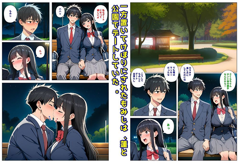 委員長とギャルがセックス勝負3・ギャルが陰キャに告ハラされる・委員長が彼氏の為に野外セックスする - サンプル画像 6
