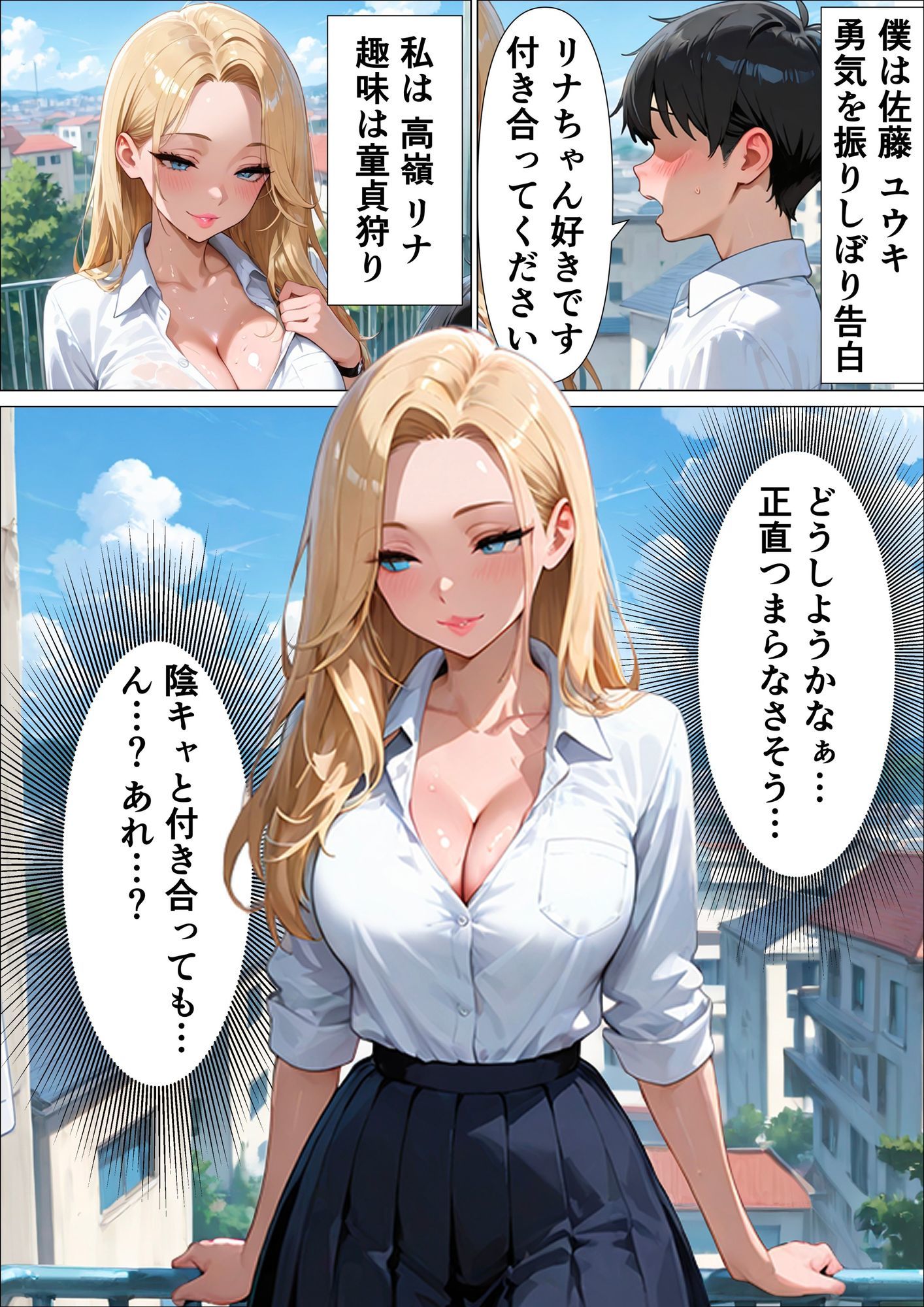 告白してきた優等生がデカチンで逆レ●プしたら気持ち良すぎて童貞チンポに中出しされた話 - サンプル画像 1