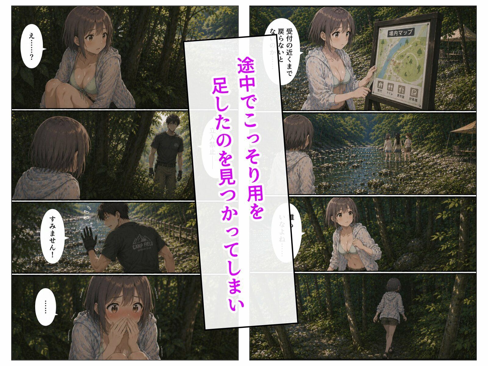 川遊びのあと、管理人さんと。 - サンプル画像 4